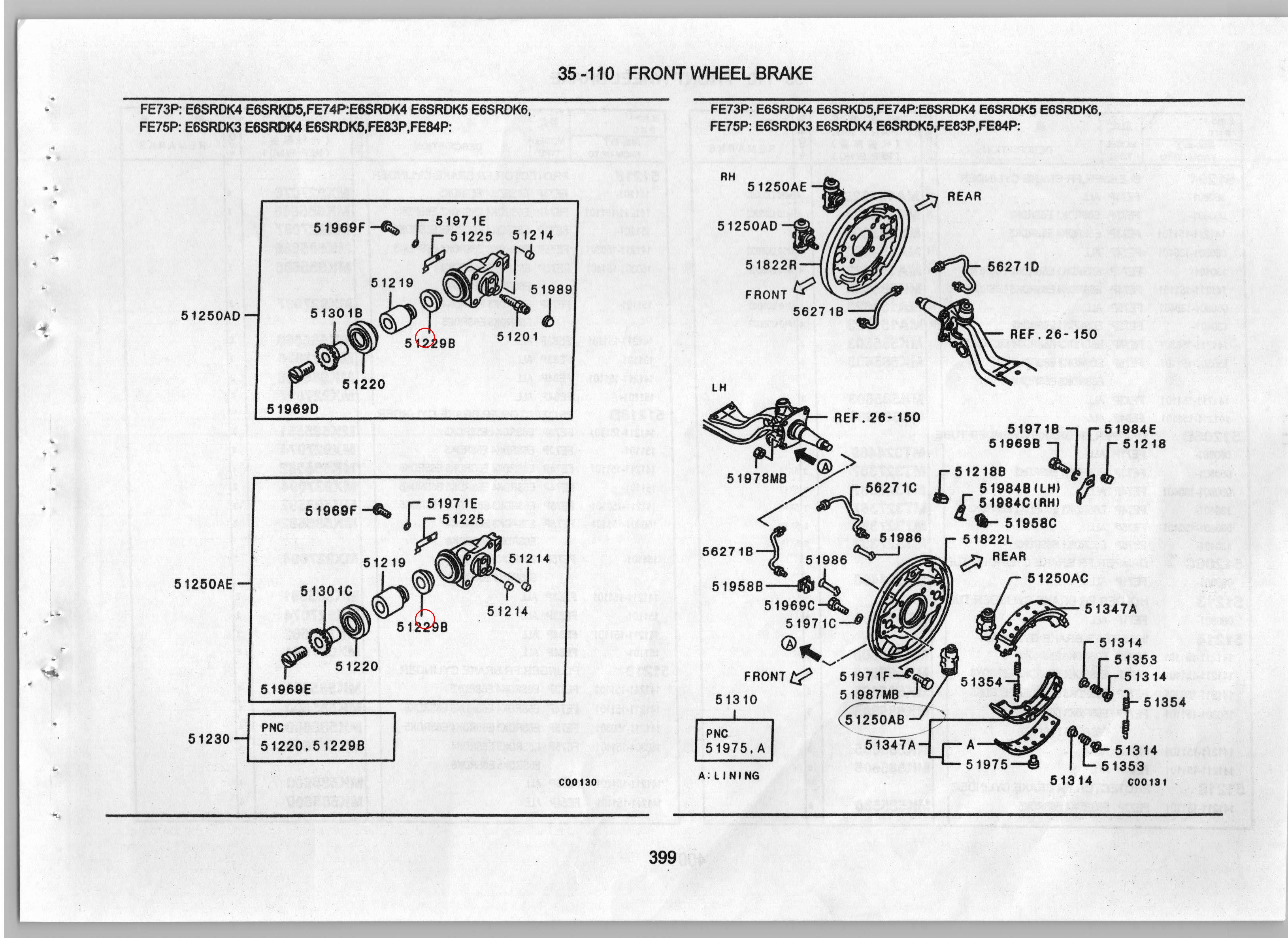 Diagram MK585602 WASHER, FR BRAKE CYLINDER INR - Mitsubishi
