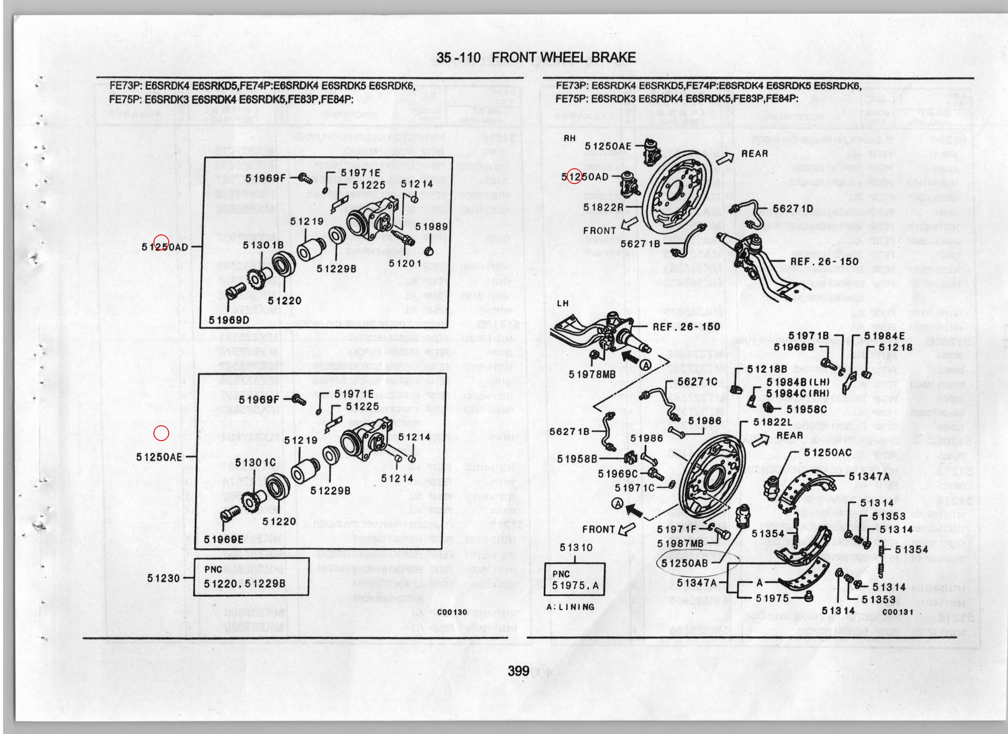 Diagram MX927068 CYLINDER ASSY, FR BRAKE - Mitsubishi