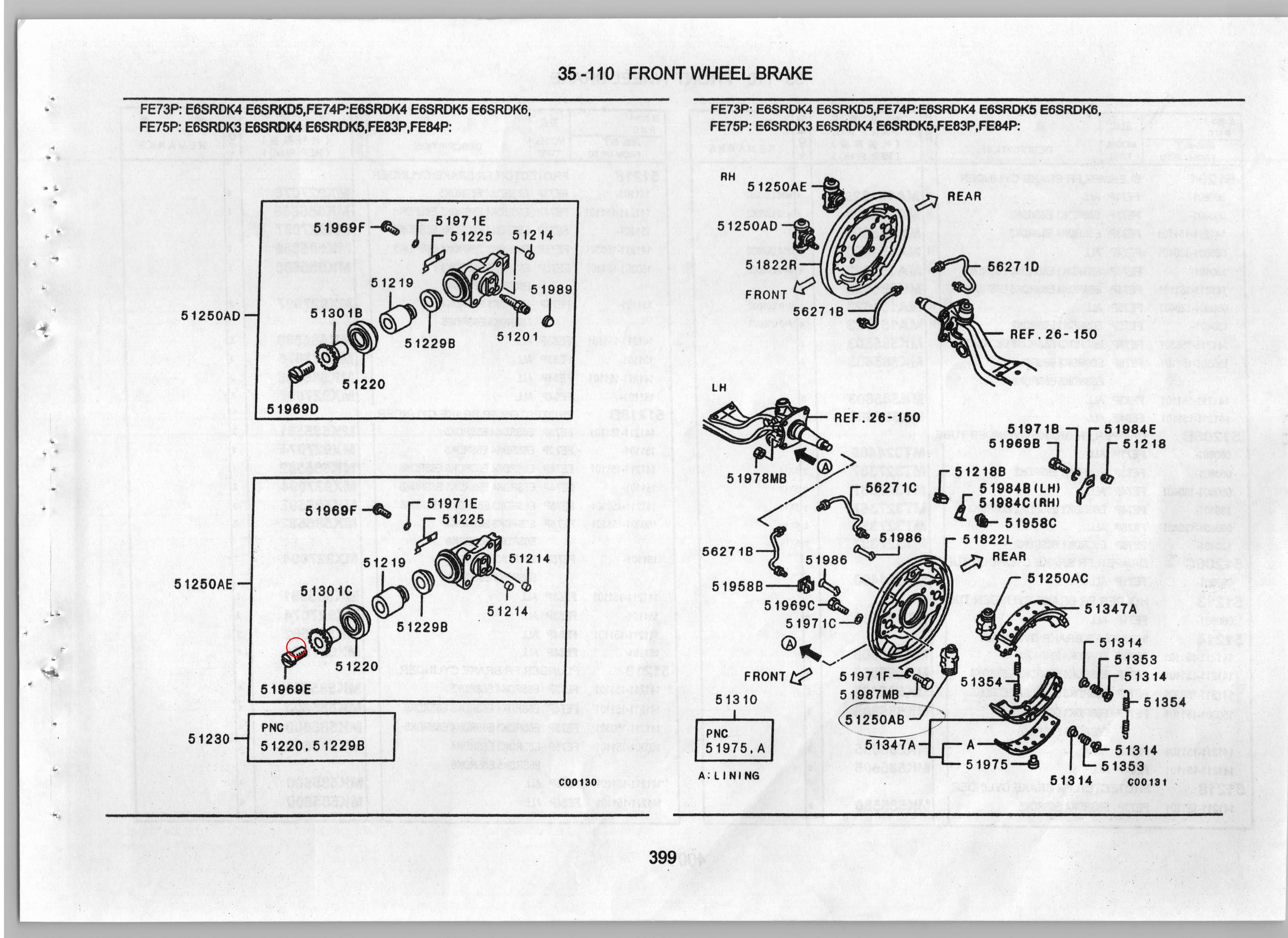 Diagram MK585598 ADJUSTER, FR BRAKE SHOE SLACK - Mitsubishi