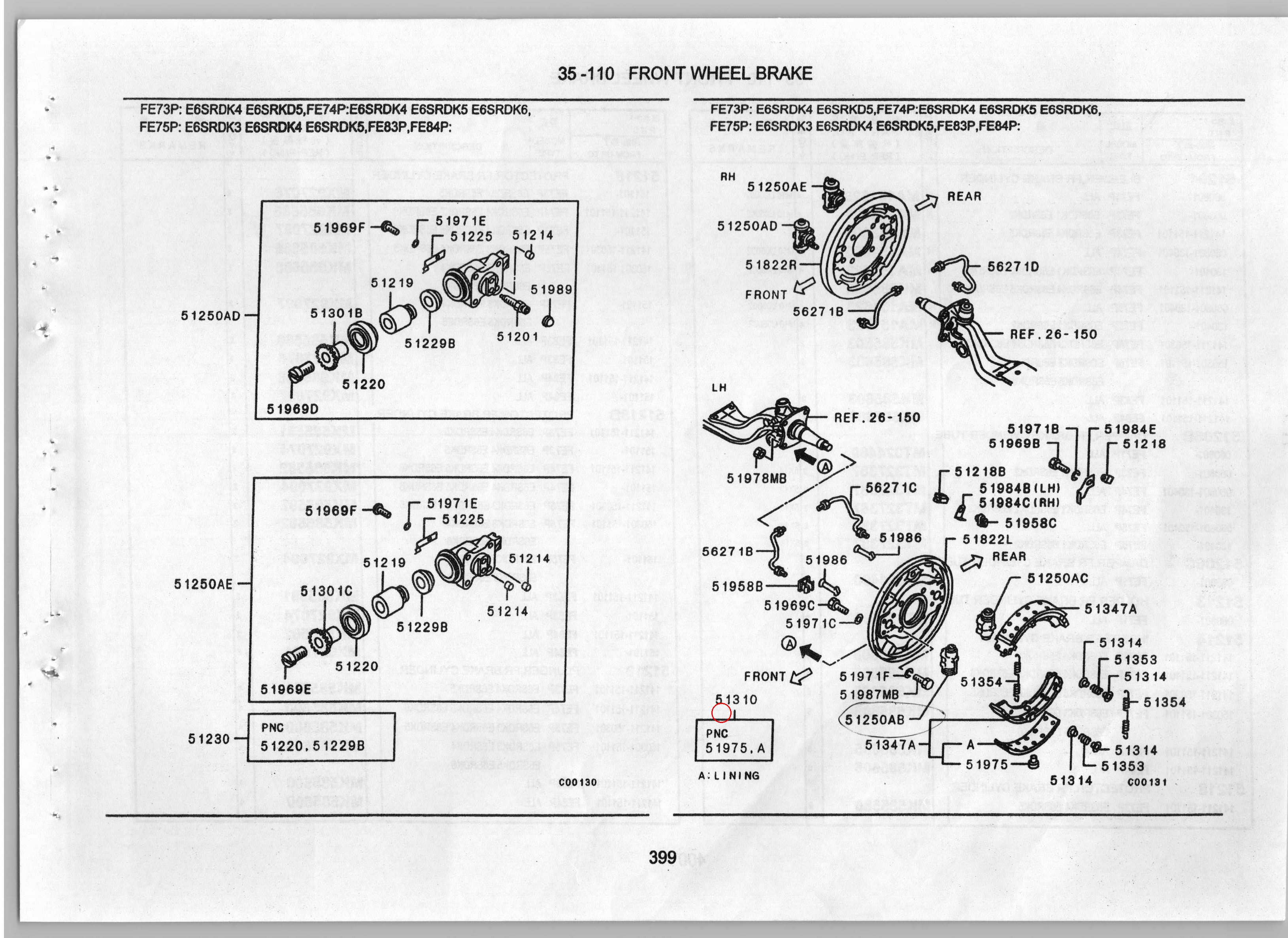 Diagram MK449267 LINING KIT,FR BRAKE SHOE - Mitsubishi