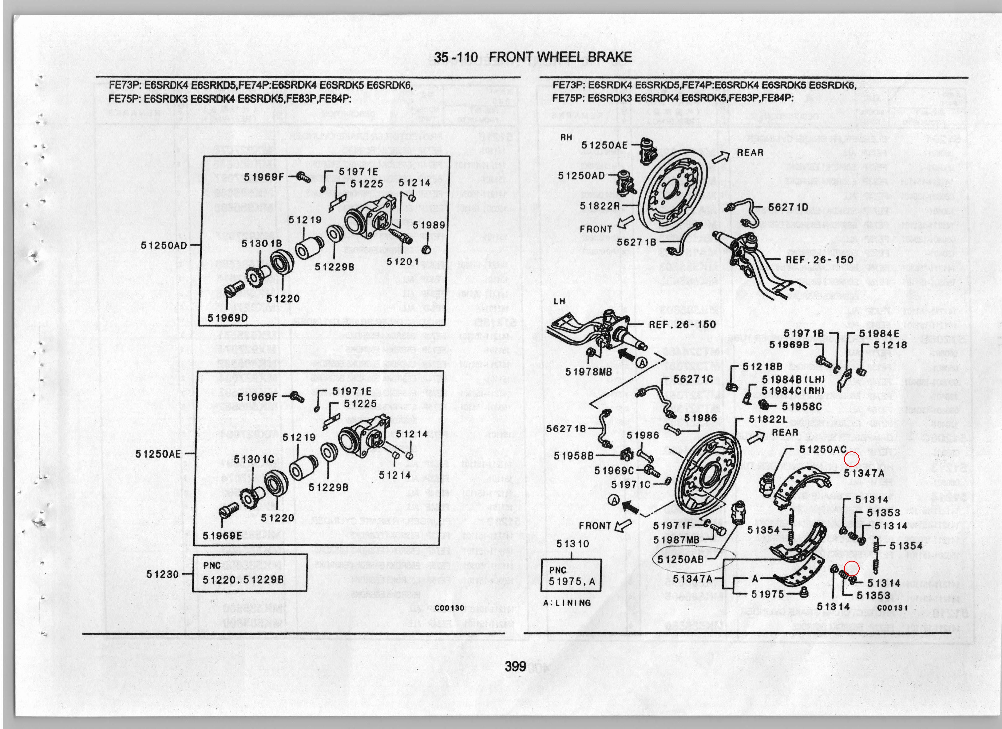Diagram MK585566 SHOE ASSY,FR BRAKE - Mitsubishi