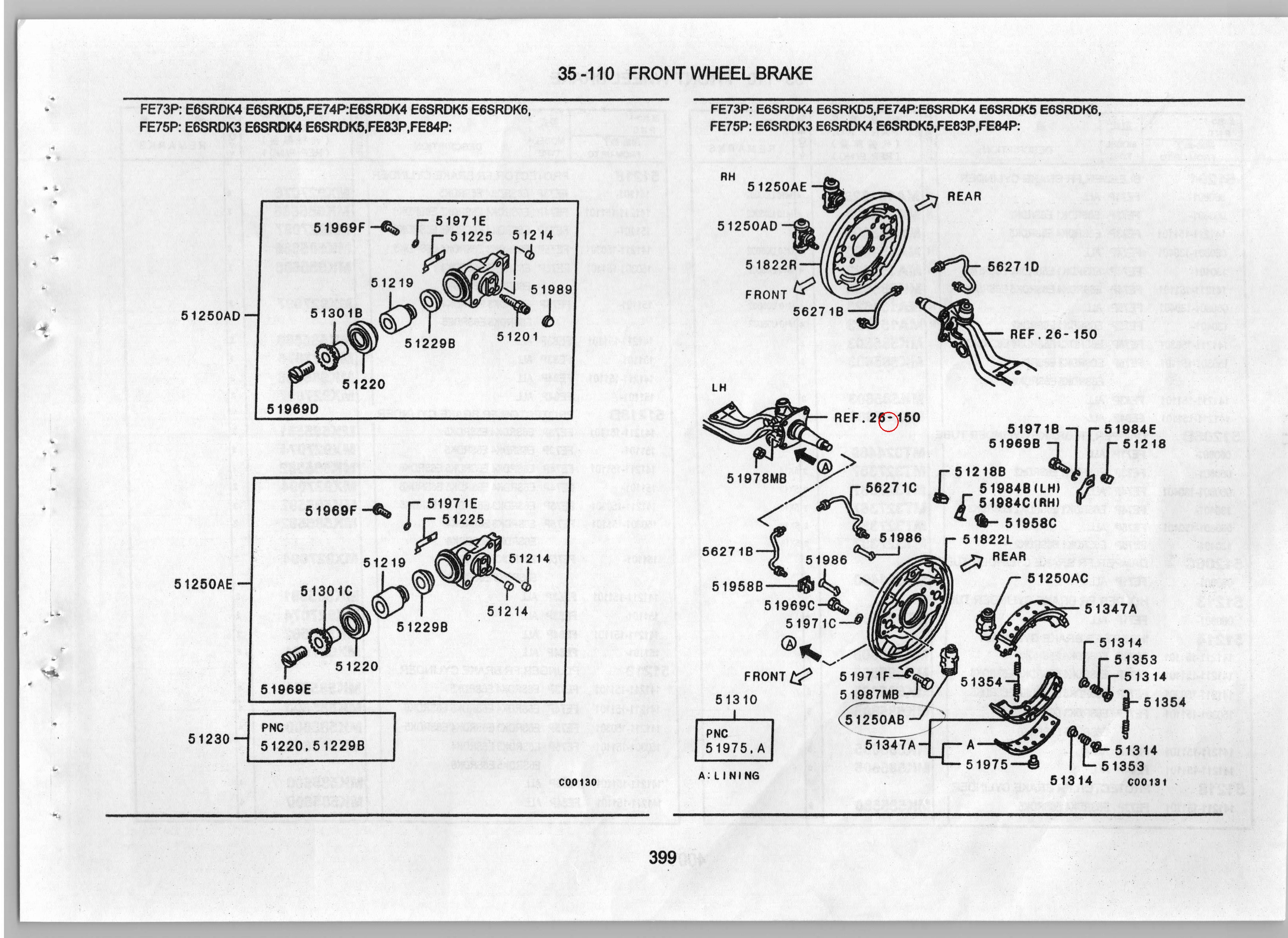 Diagram MX927067 WASHER, FR BRAKE - Mitsubishi