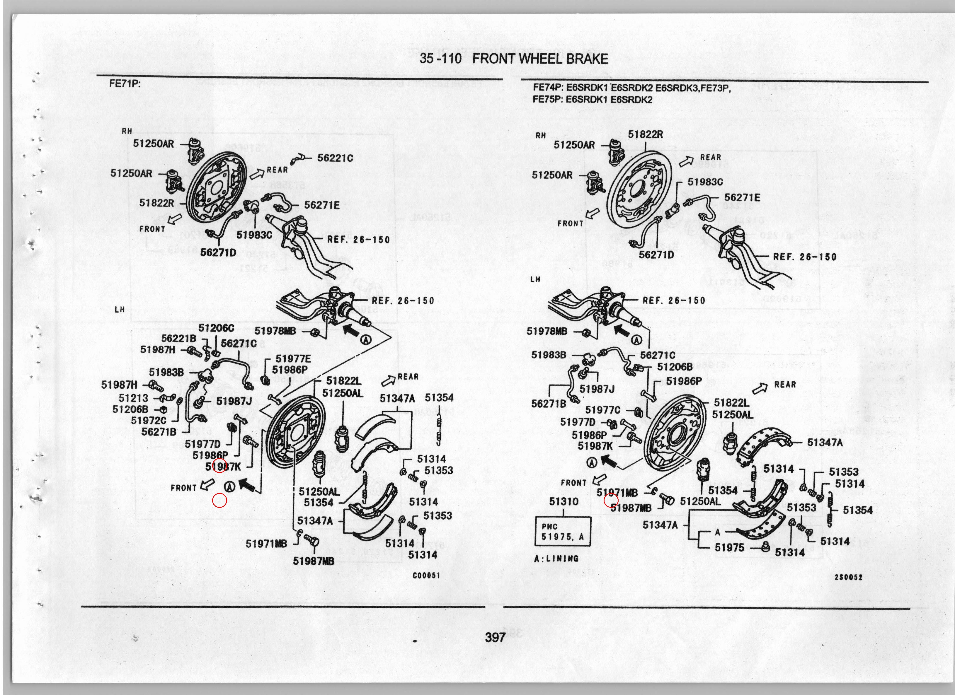 Diagram MF241278 BOLT, FR BRAKE - Mitsubishi