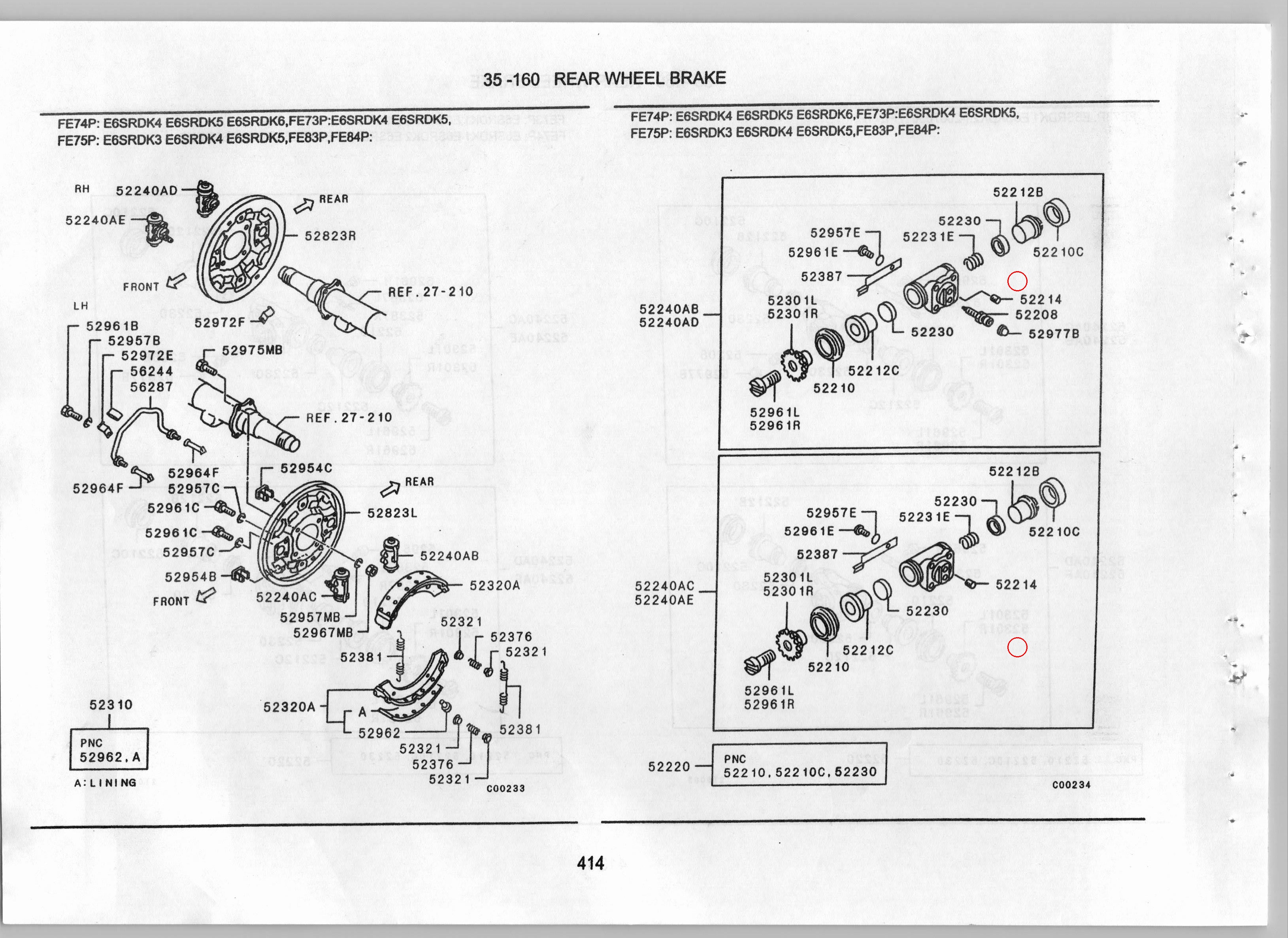 Diagram MB161960 BOOT, RR BRAKE CYLINDER DUST - Mitsubishi