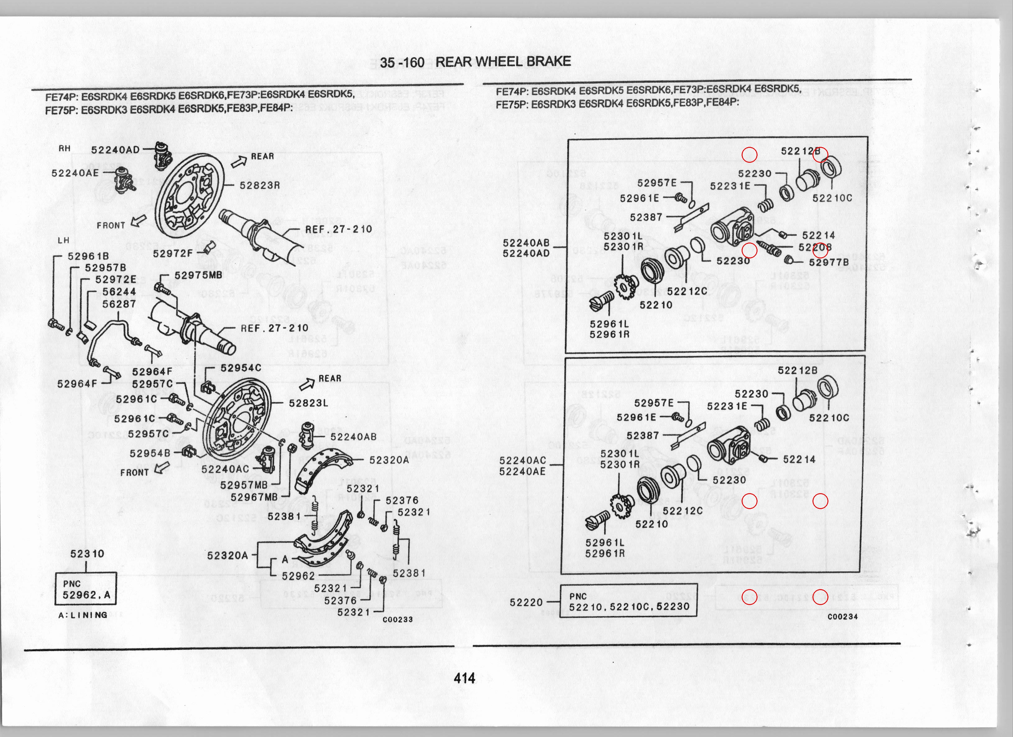 Diagram MB060579 CUP,RR BRAKE CYLINDER PISTON - Mitsubishi
