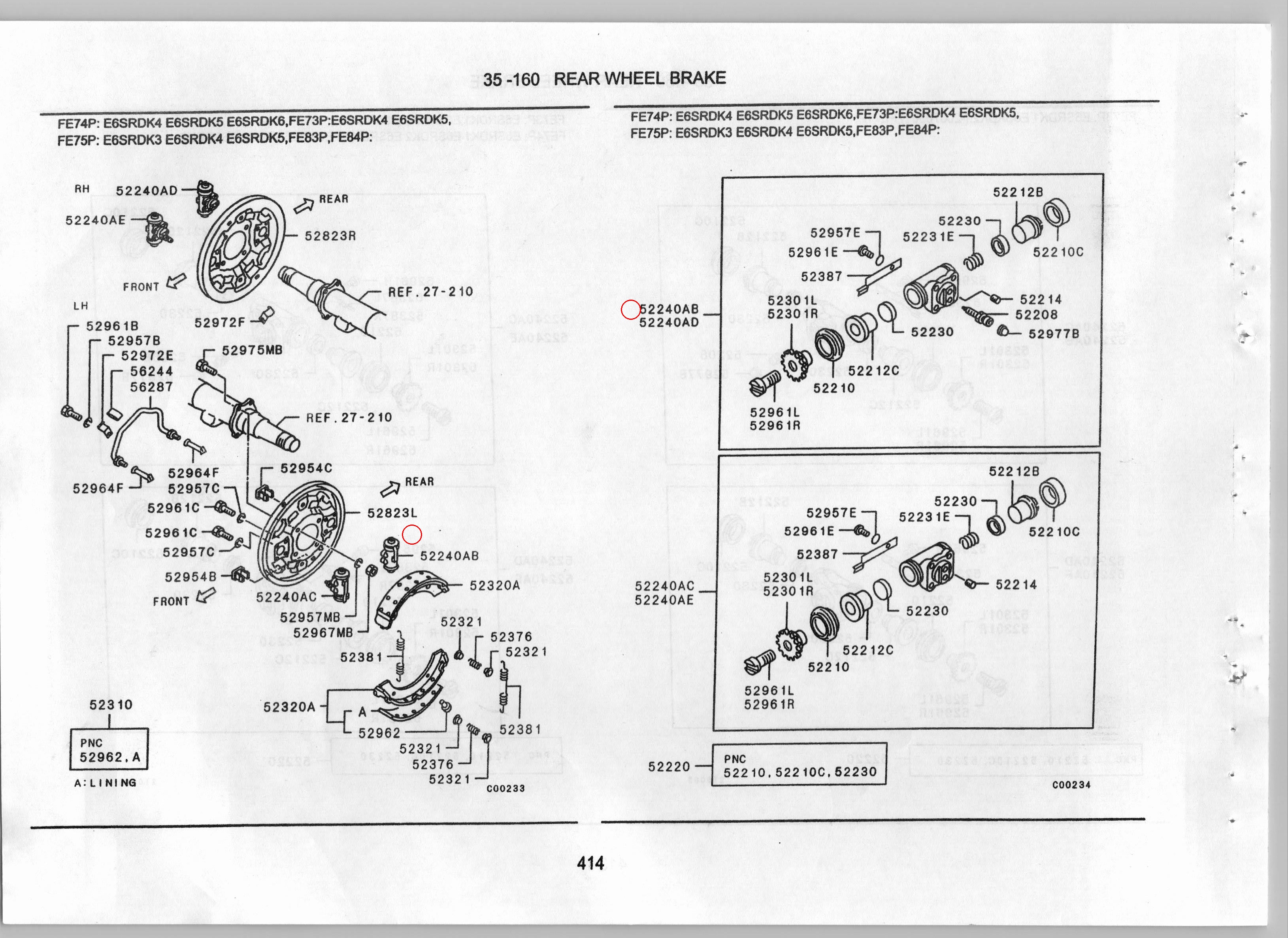 Diagram MX927084 CYLINDER ASSY,RR BRAKE - Mitsubishi