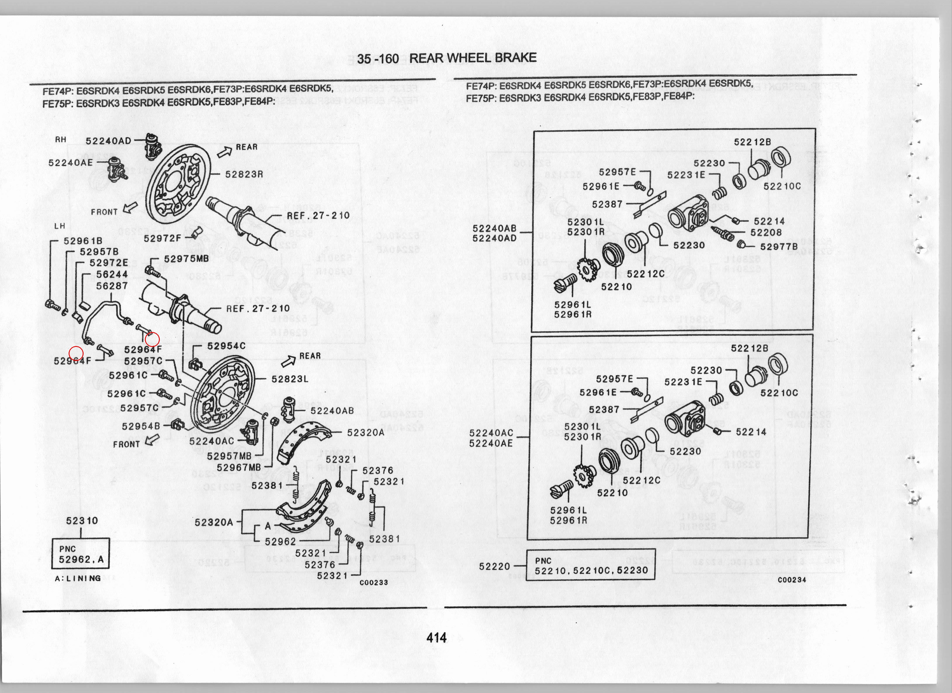 Diagram MT116120 PIN,RR BRAKE - Mitsubishi