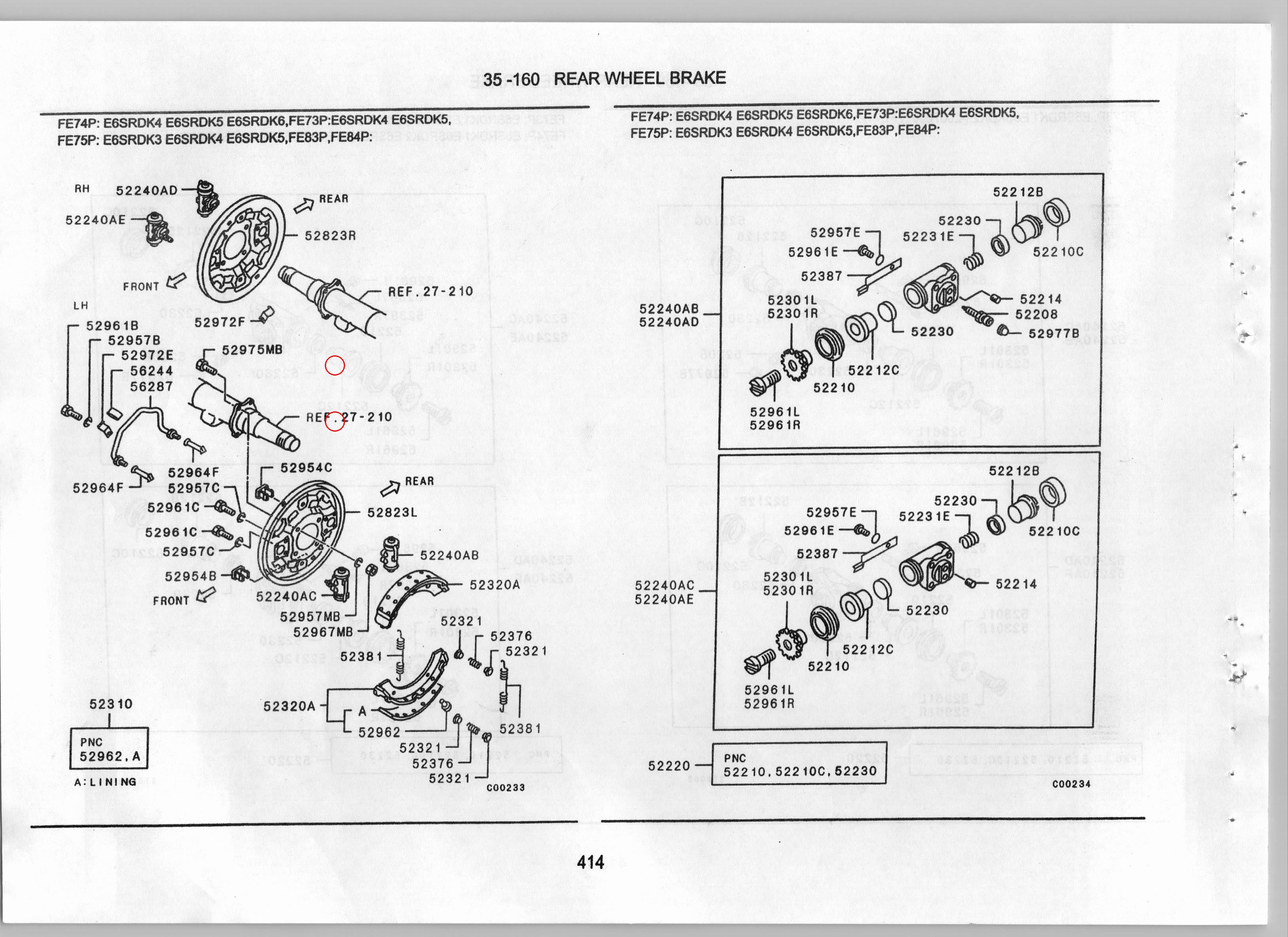 Diagram MS106324 BOLT,RR BRAKE - Mitsubishi