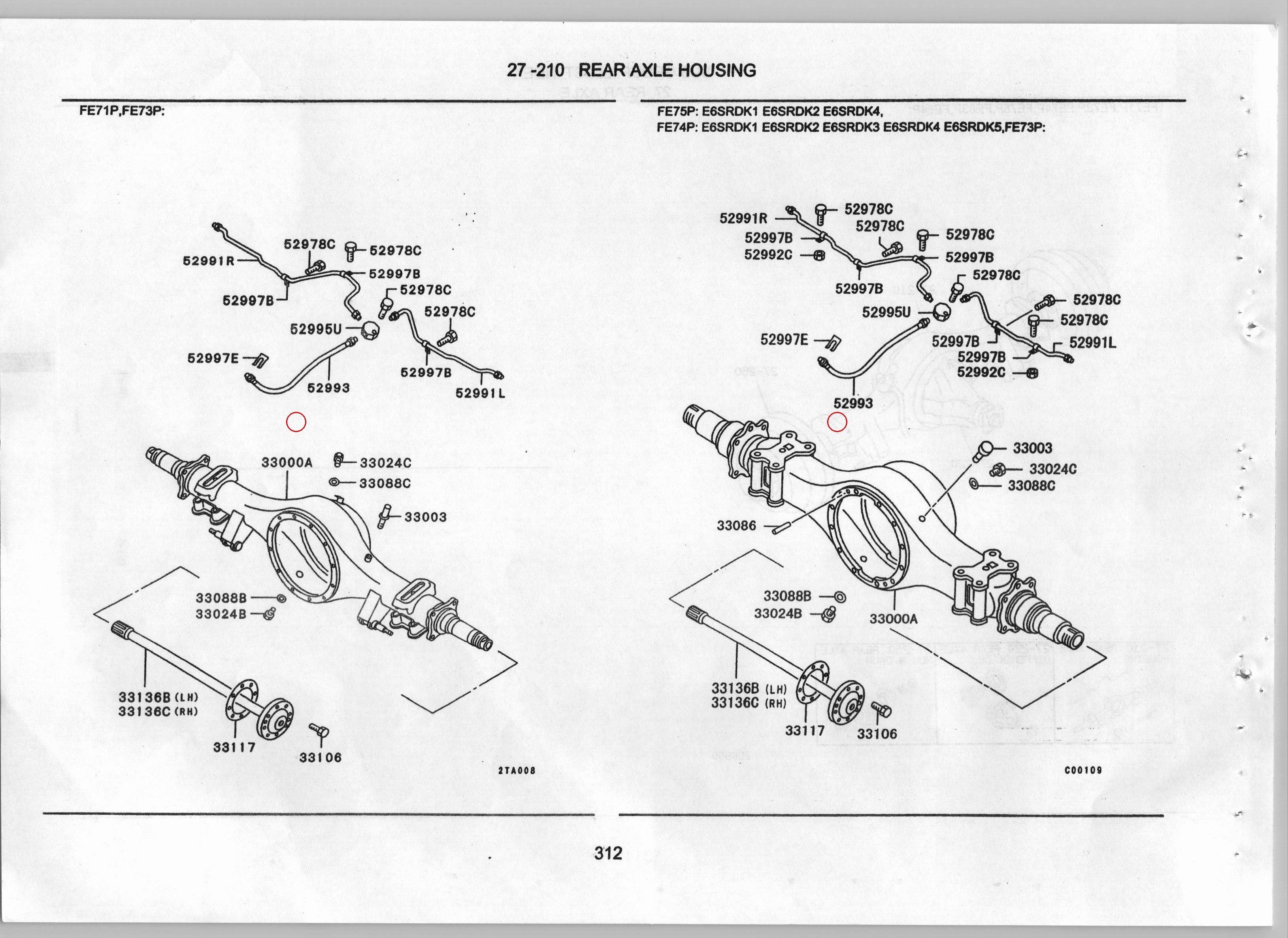 Diagram MH033202 HOSE,RR AXLE BRAKE TUBE - Mitsubishi