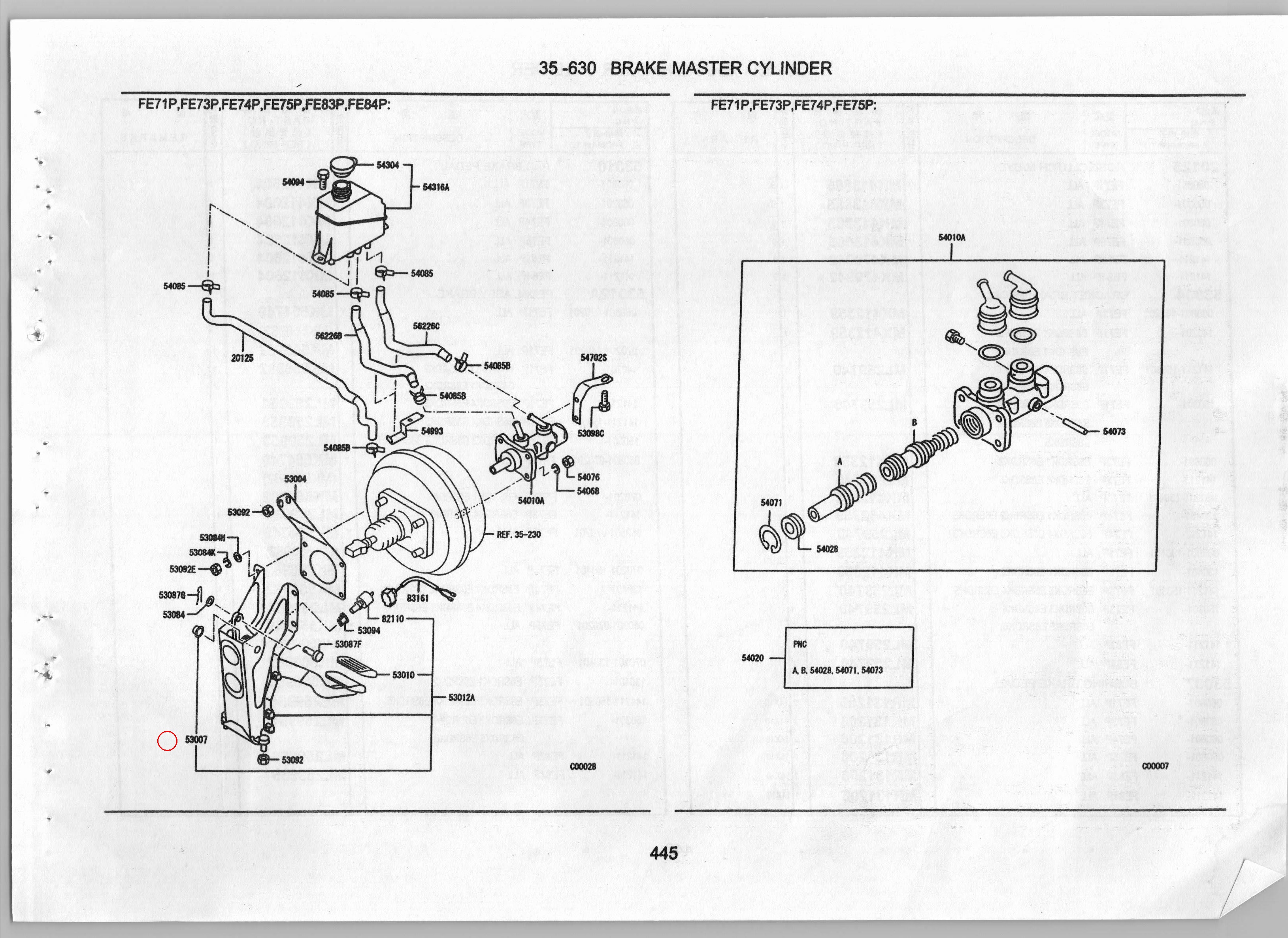 Diagram MR131206 BUSHING, BRAKE PEDAL - Mitsubishi