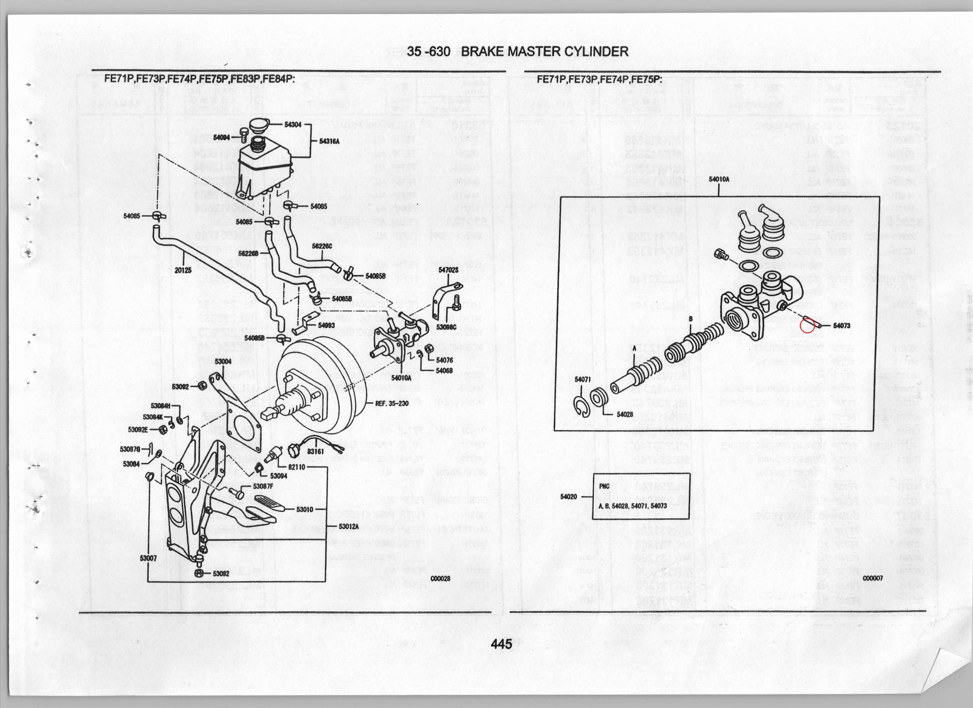 Diagram ME765008 PIN,BRAKE M/CYL - Mitsubishi