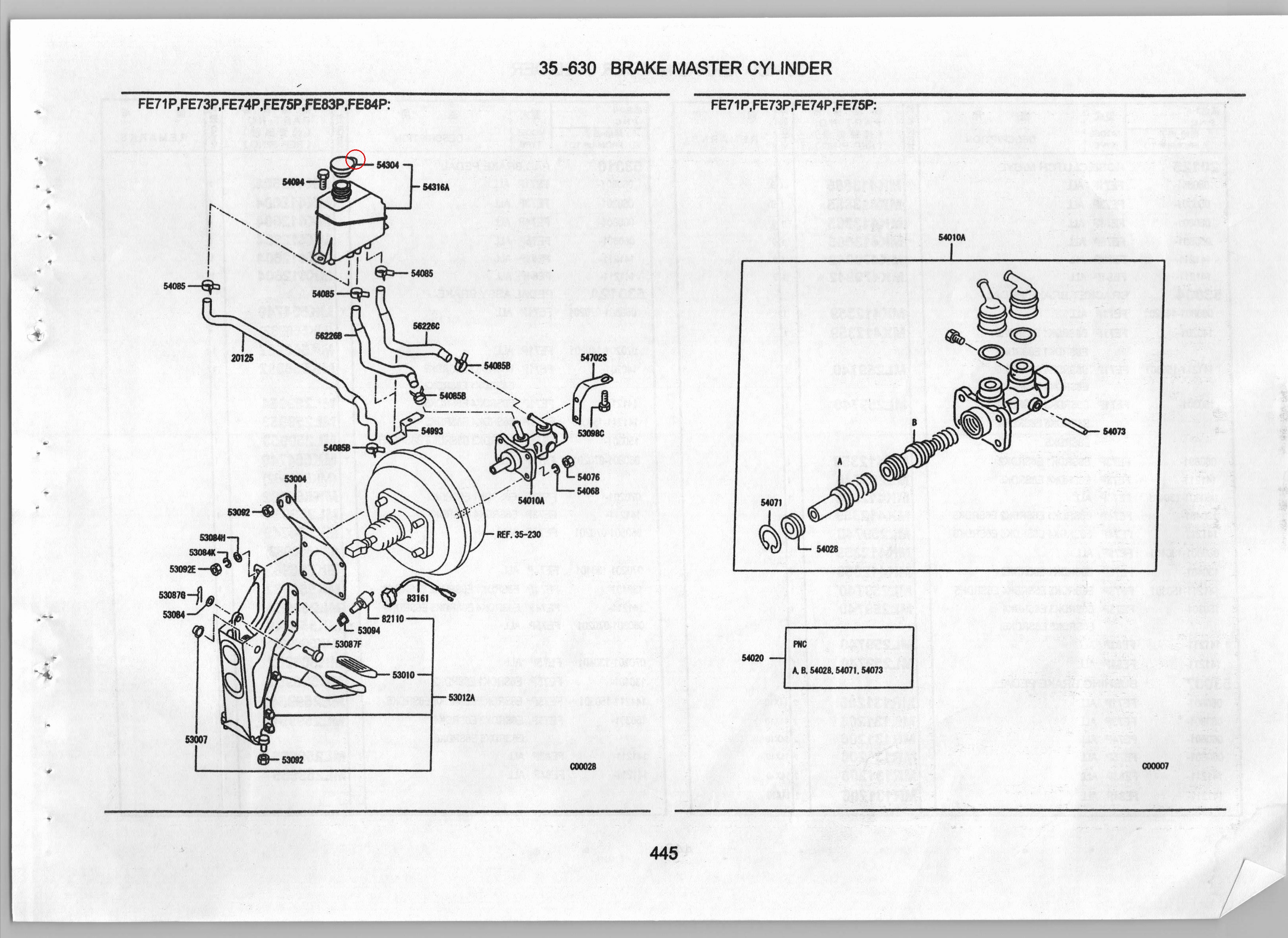 Diagram MC014883 CAP,BRAKE FLUID RESERVOIR - Mitsubishi