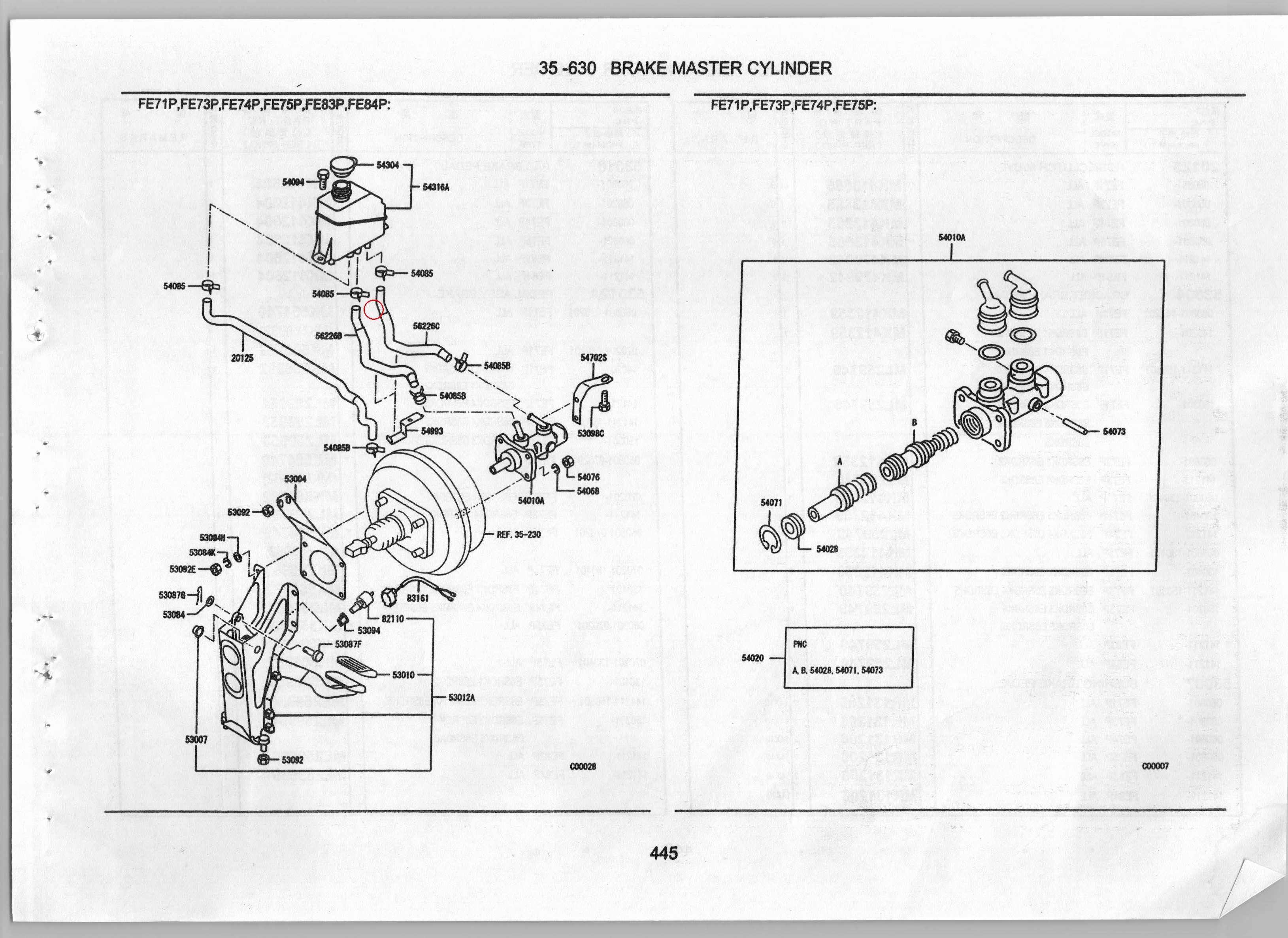 Diagram ML259970 HOSE, BRAKE FLUID RESERVOIR - Mitsubishi