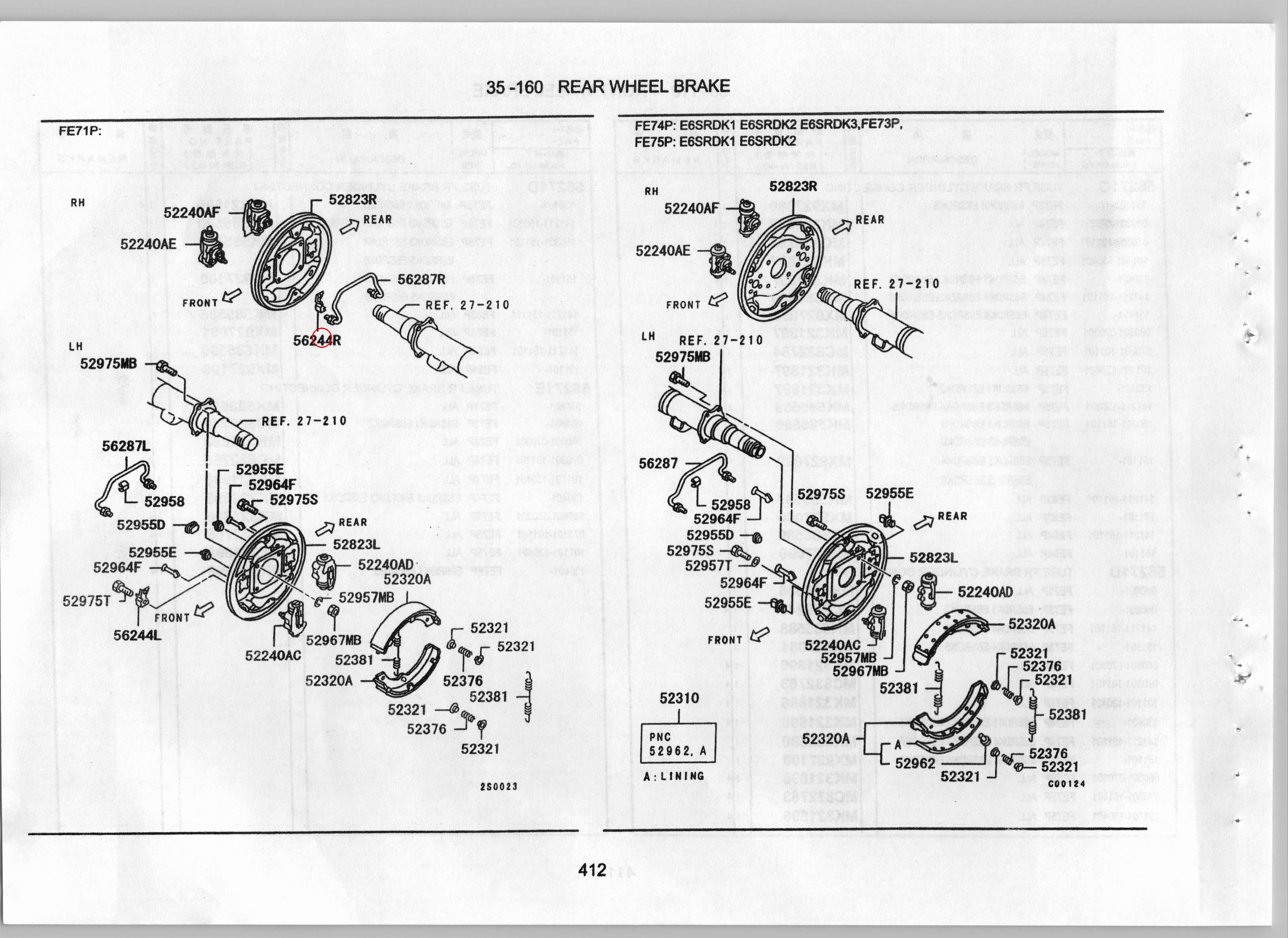 Diagram MB060336 PROTECTOR, RR BRAKE CYLINDER,RH - Mitsubishi