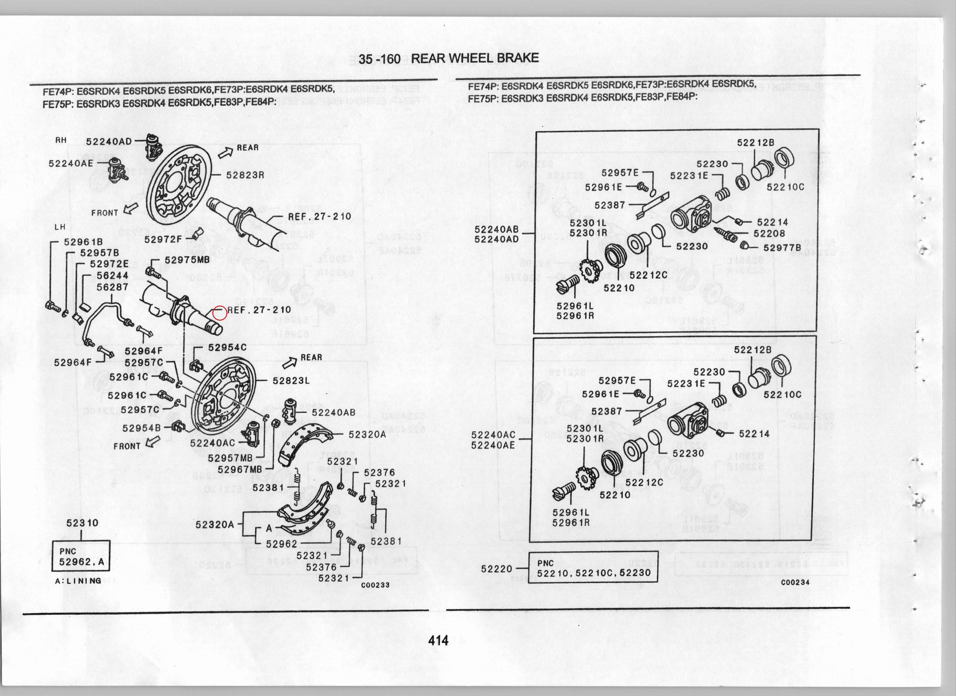 Diagram MC832786 TUBE, RR BRAKE CYLINDER CONNECTING - Mitsubishi
