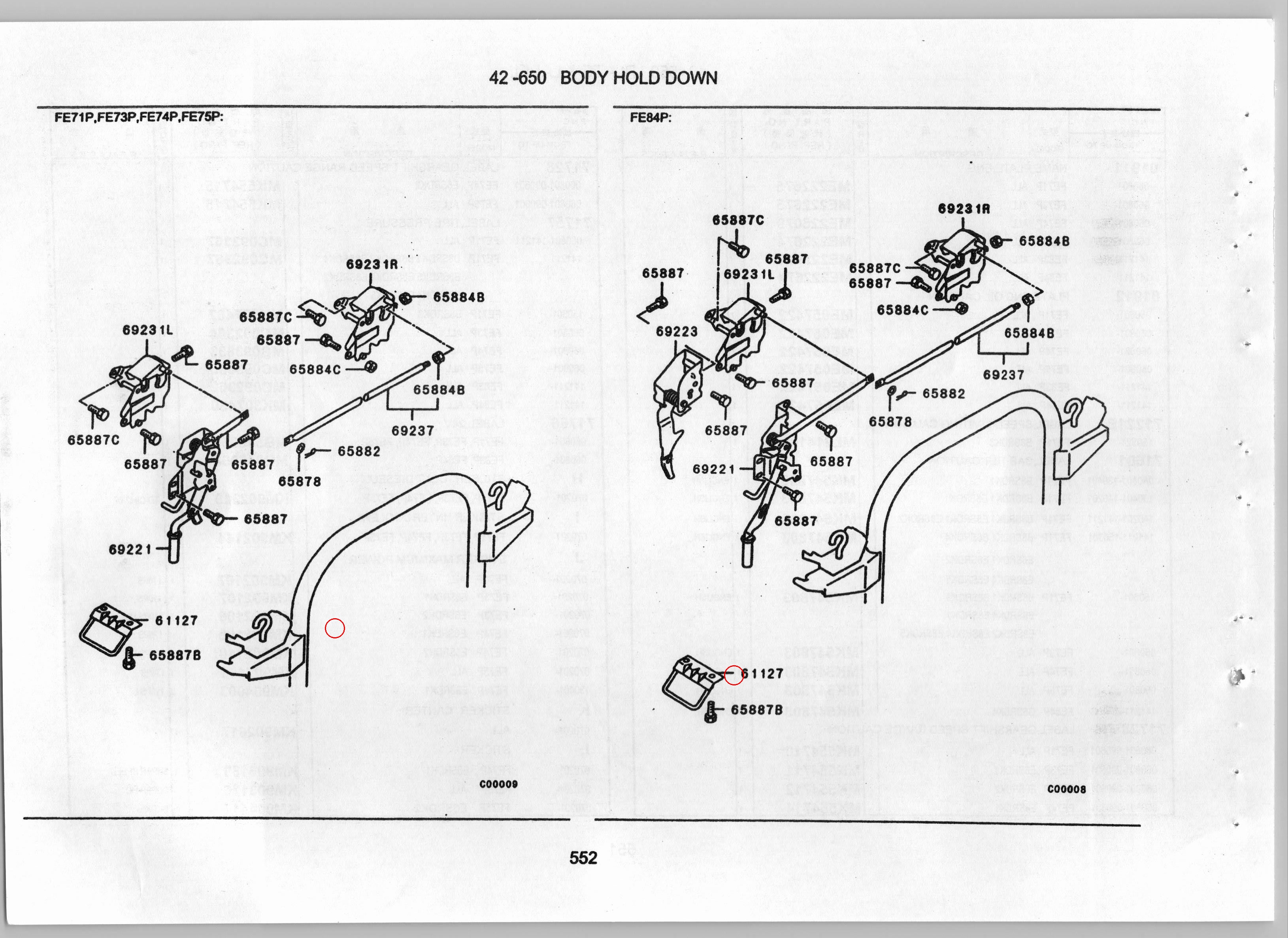 Diagram MK545196 GRIP, FR FENDER - Mitsubishi