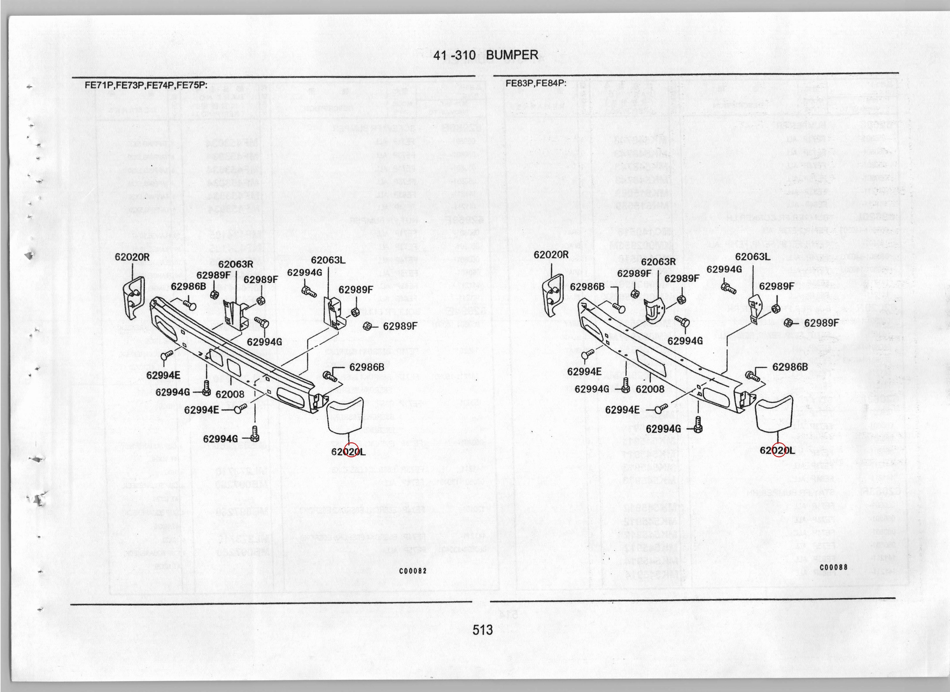 Diagram KM002956MX BUMPER,FR CORNER,LH - Mitsubishi