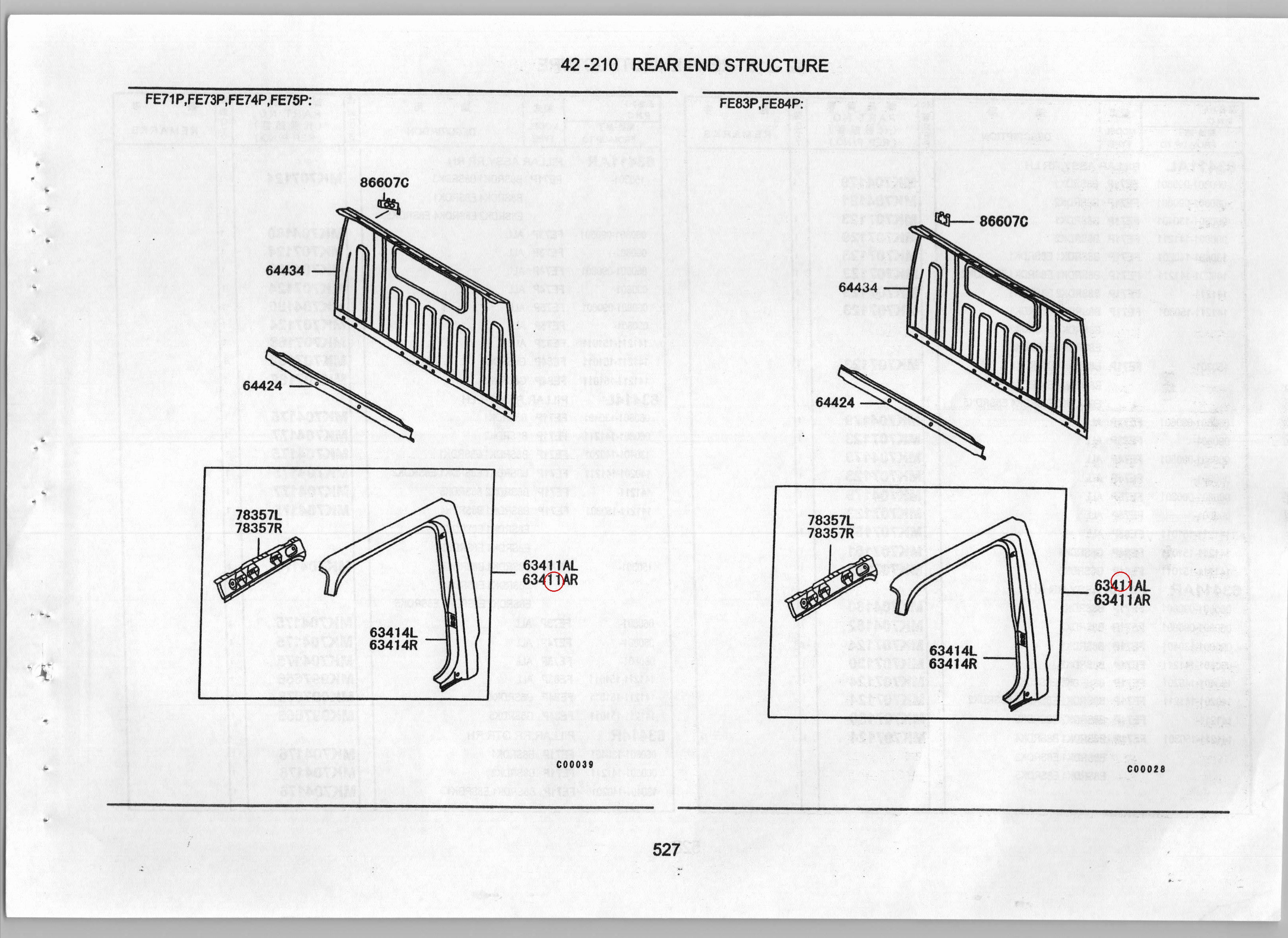 Diagram MK704182 PILLAR ASSY, RR RH - Mitsubishi