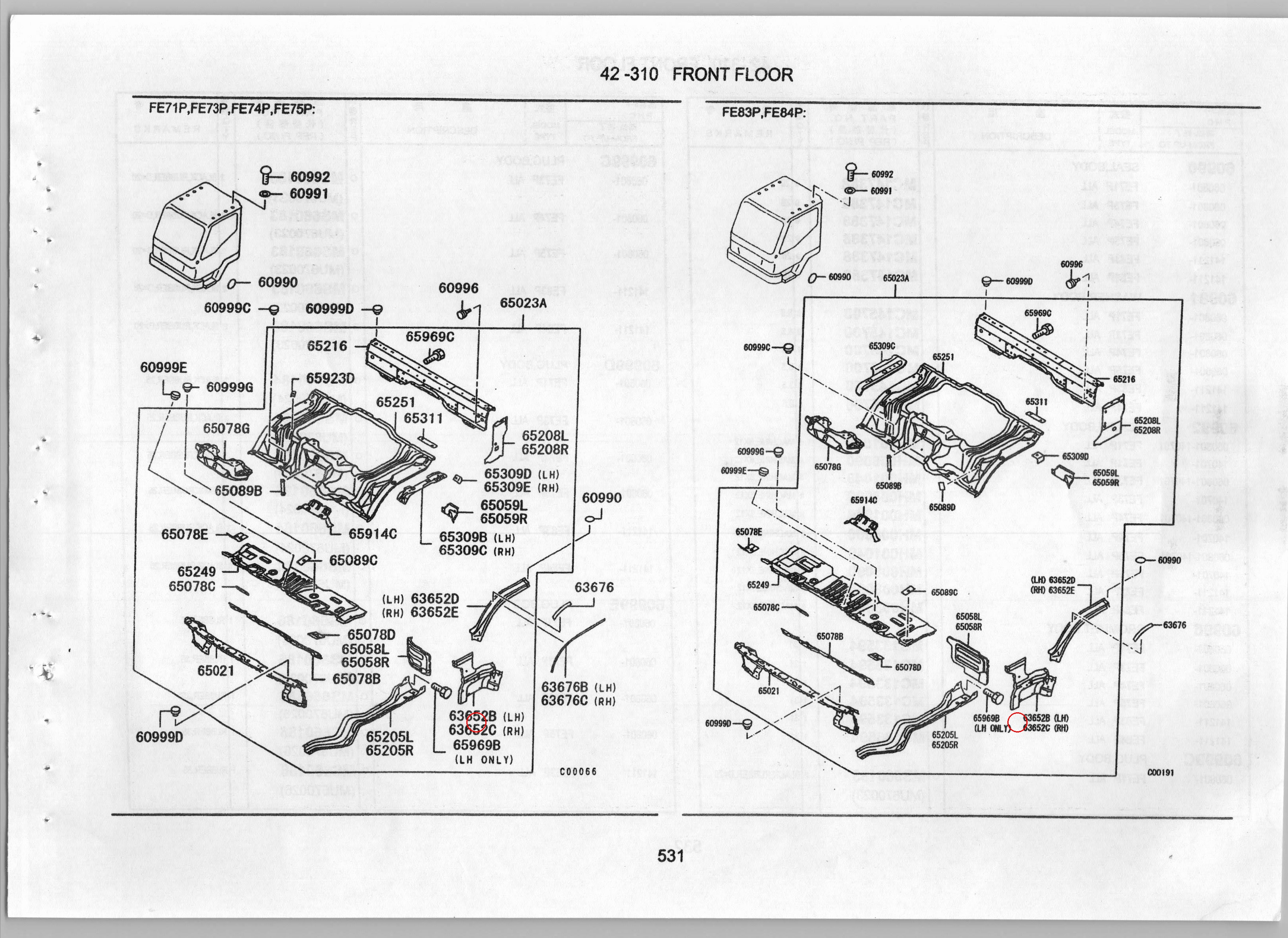 Diagram MK997127 FENDER,FR FLOOR SIDE - Mitsubishi