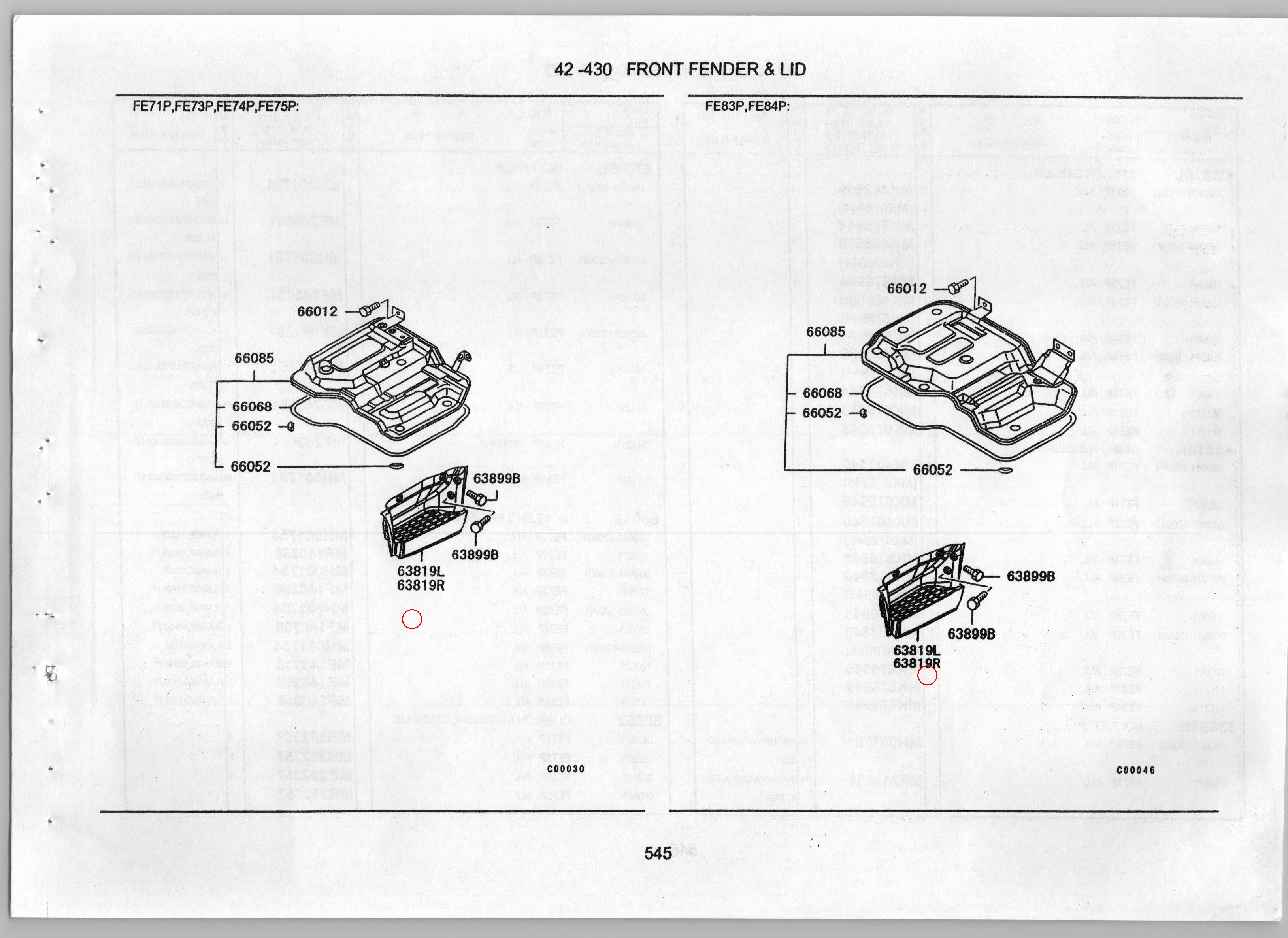 Diagram MK676949 STEP, FR SIDE, RH - Mitsubishi