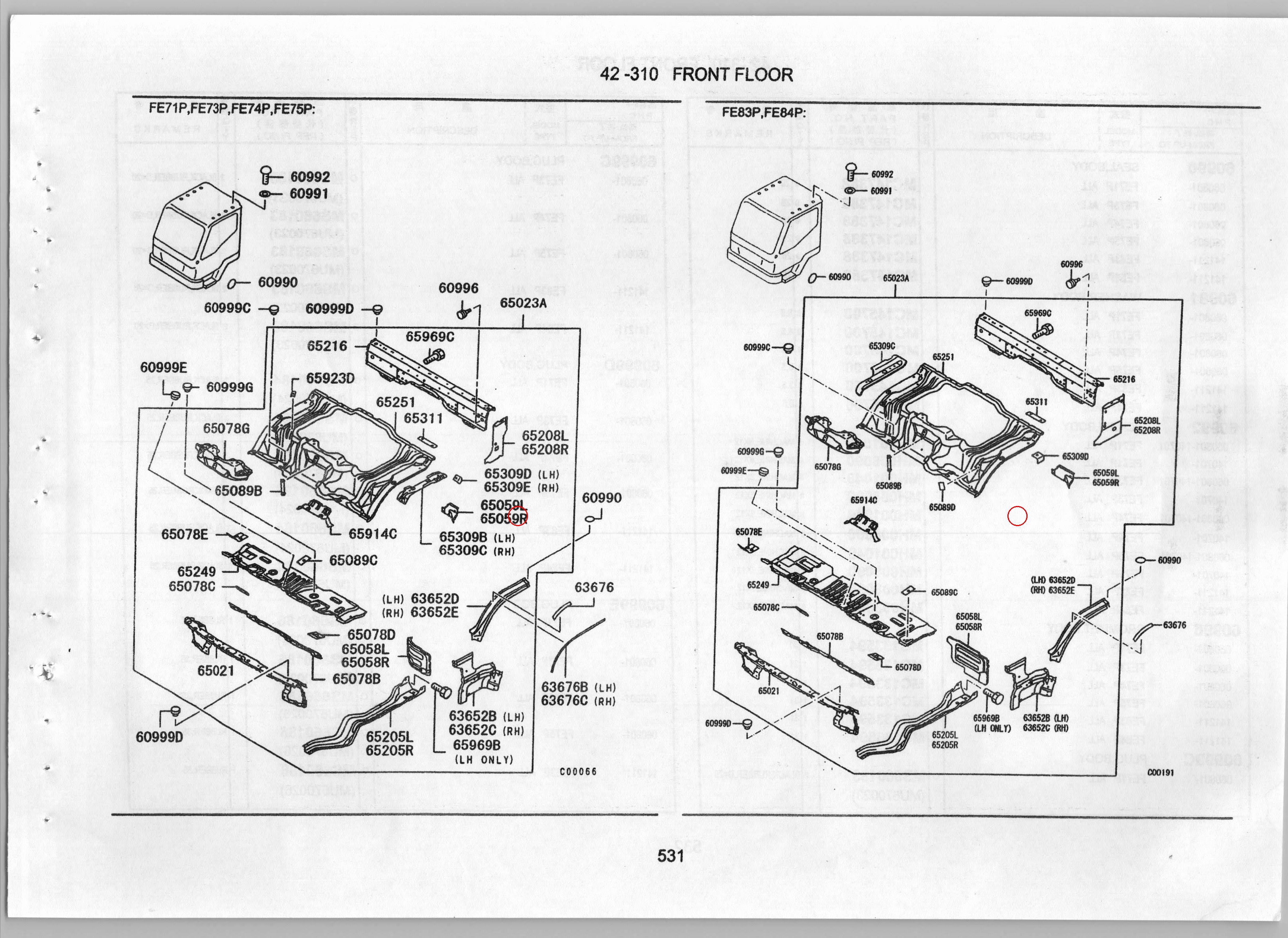 Diagram MK997142 PANEL, FR FLOOR RR SHIELD,LH - Mitsubishi