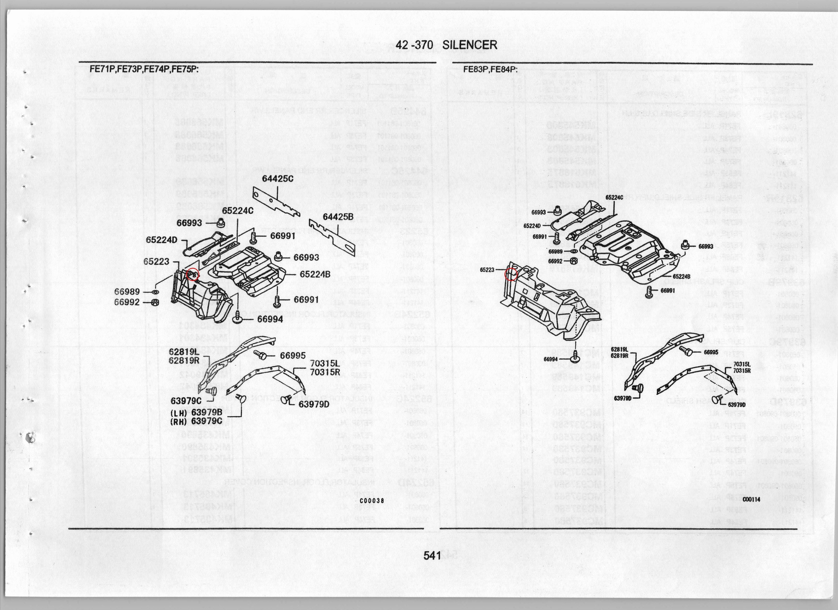 Diagram MK434027 INSULATOR,CAB FLOOR,CTR - Mitsubishi