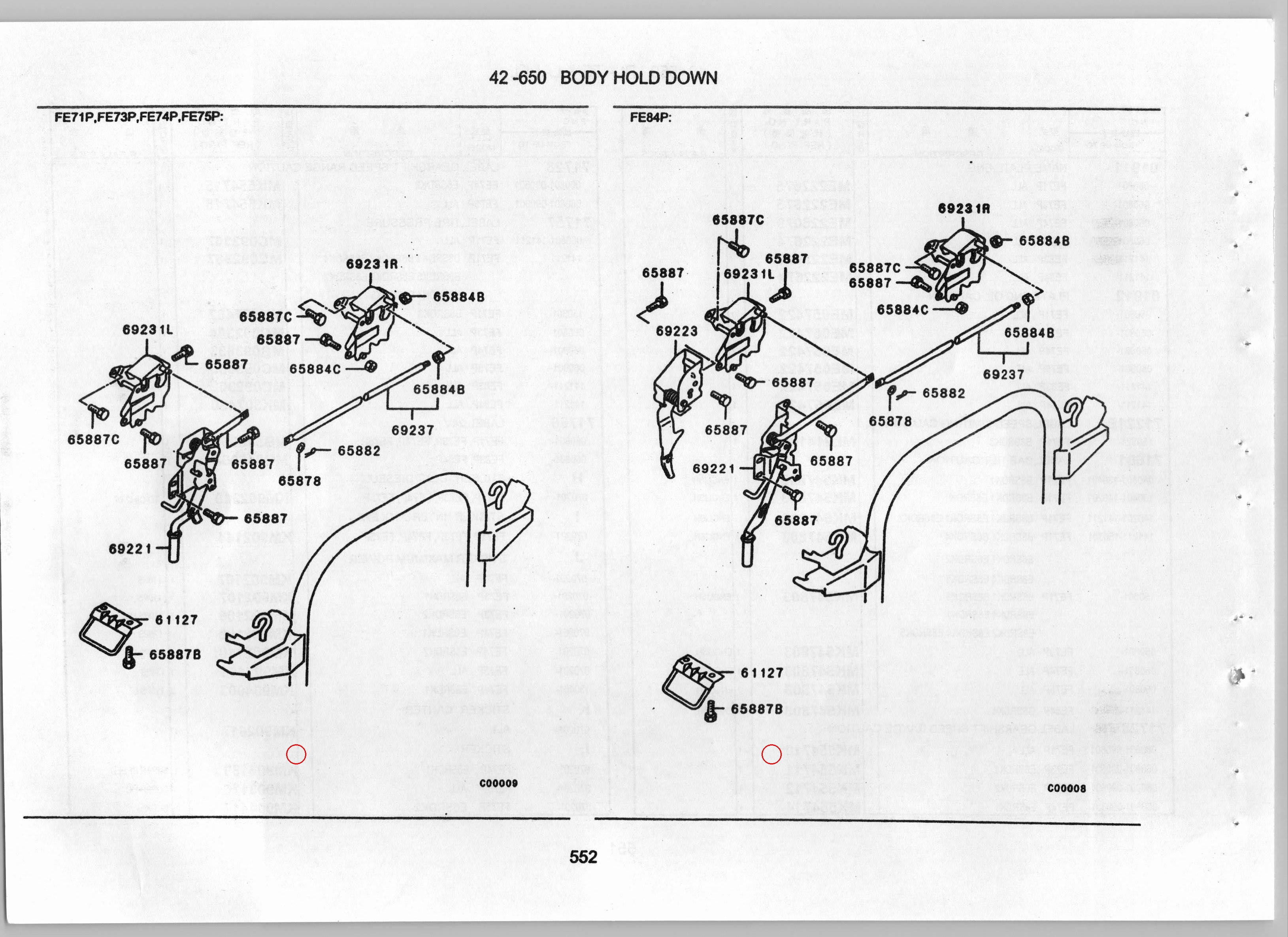 Diagram MF244851 BOLT,BODY MOUNTING - Mitsubishi