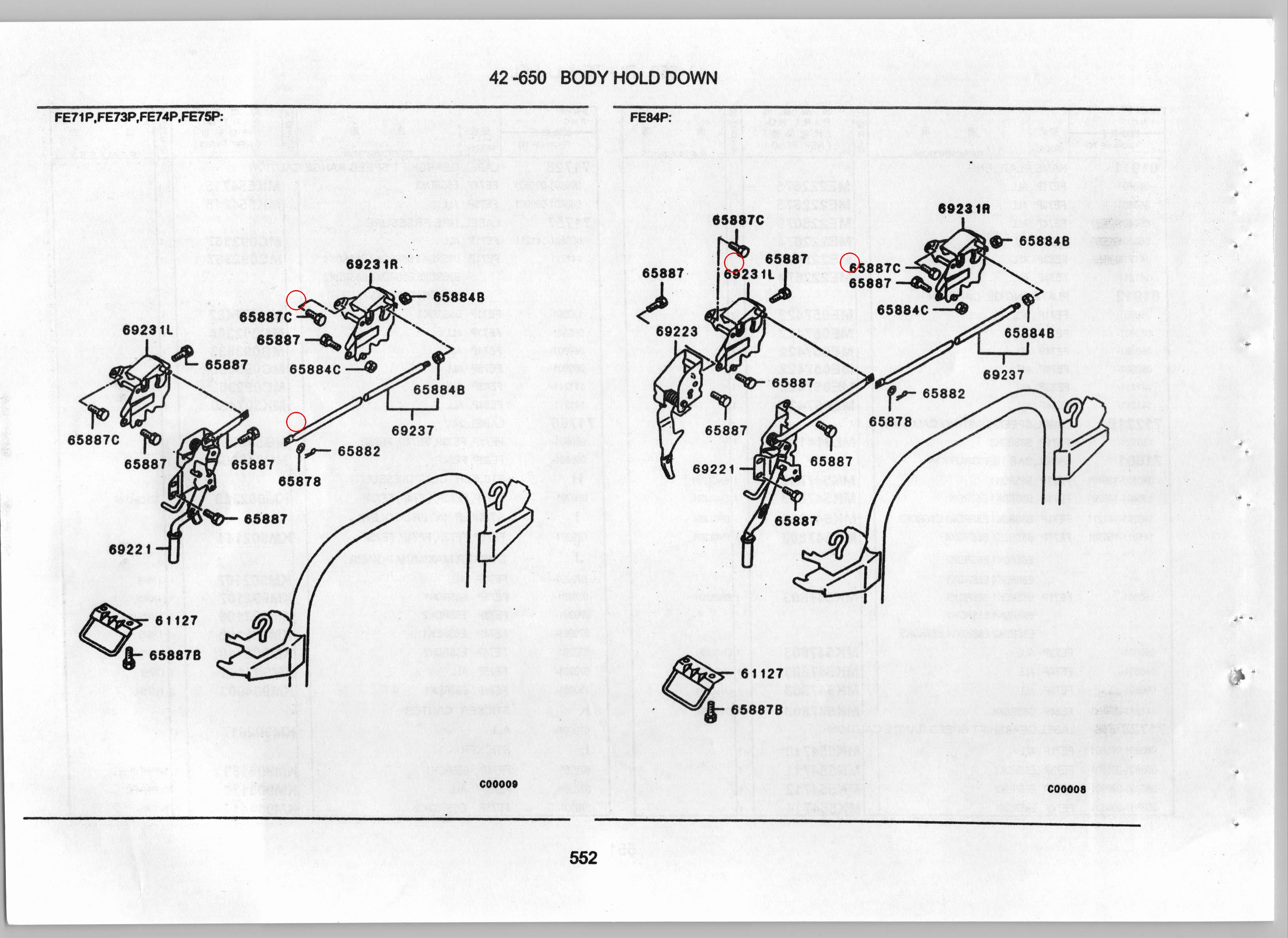 Diagram MF140256 BOLT,BODY MOUNTING - Mitsubishi