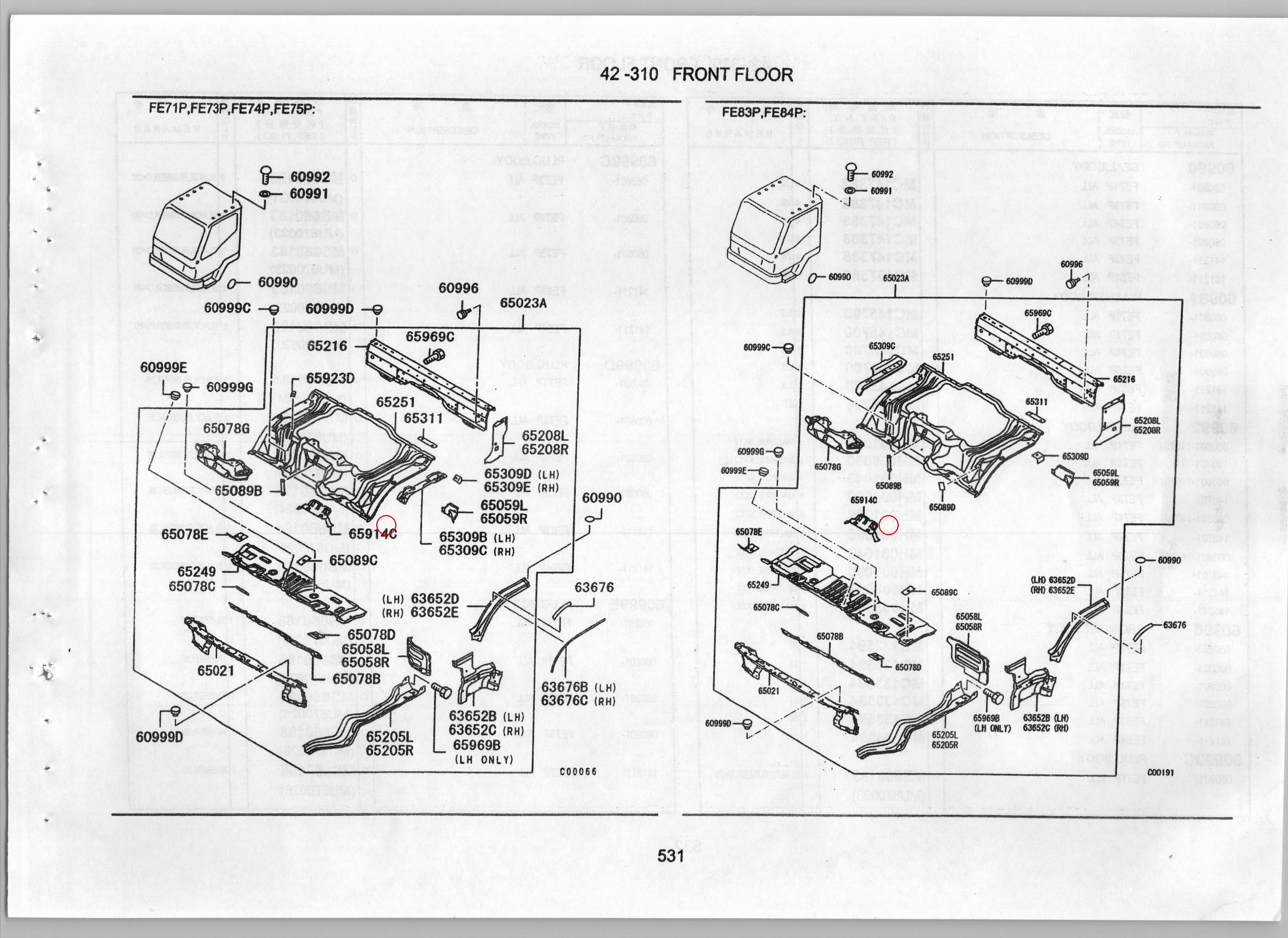 Diagram MK705360 SUPPORT,FLOOR - Mitsubishi