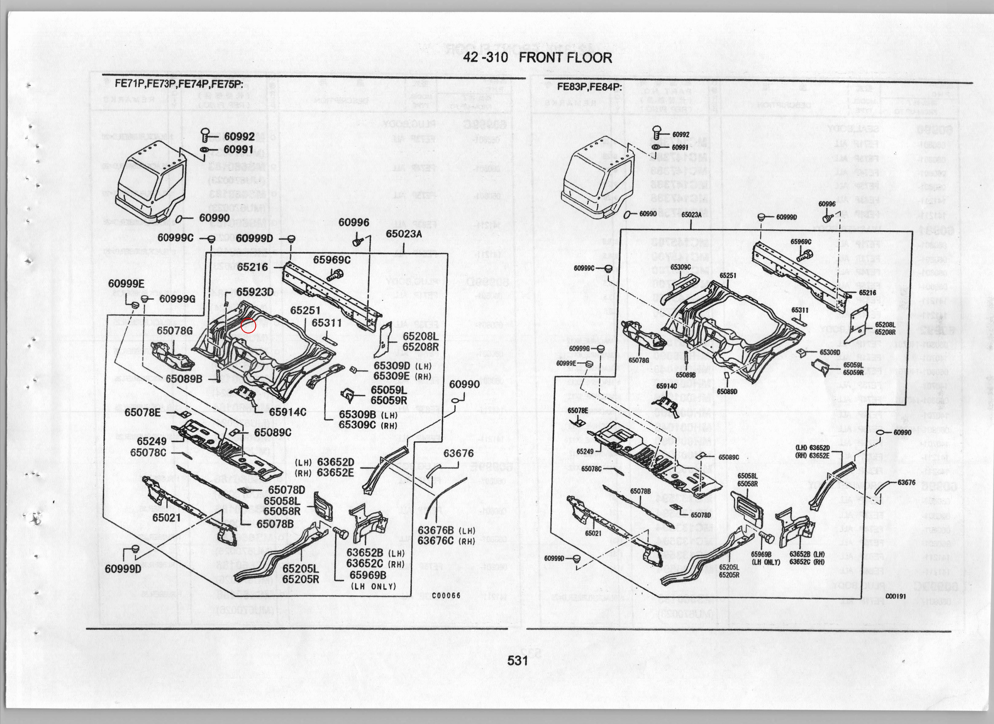 Diagram MC926400 STIFFENER,FR FLOOR - Mitsubishi