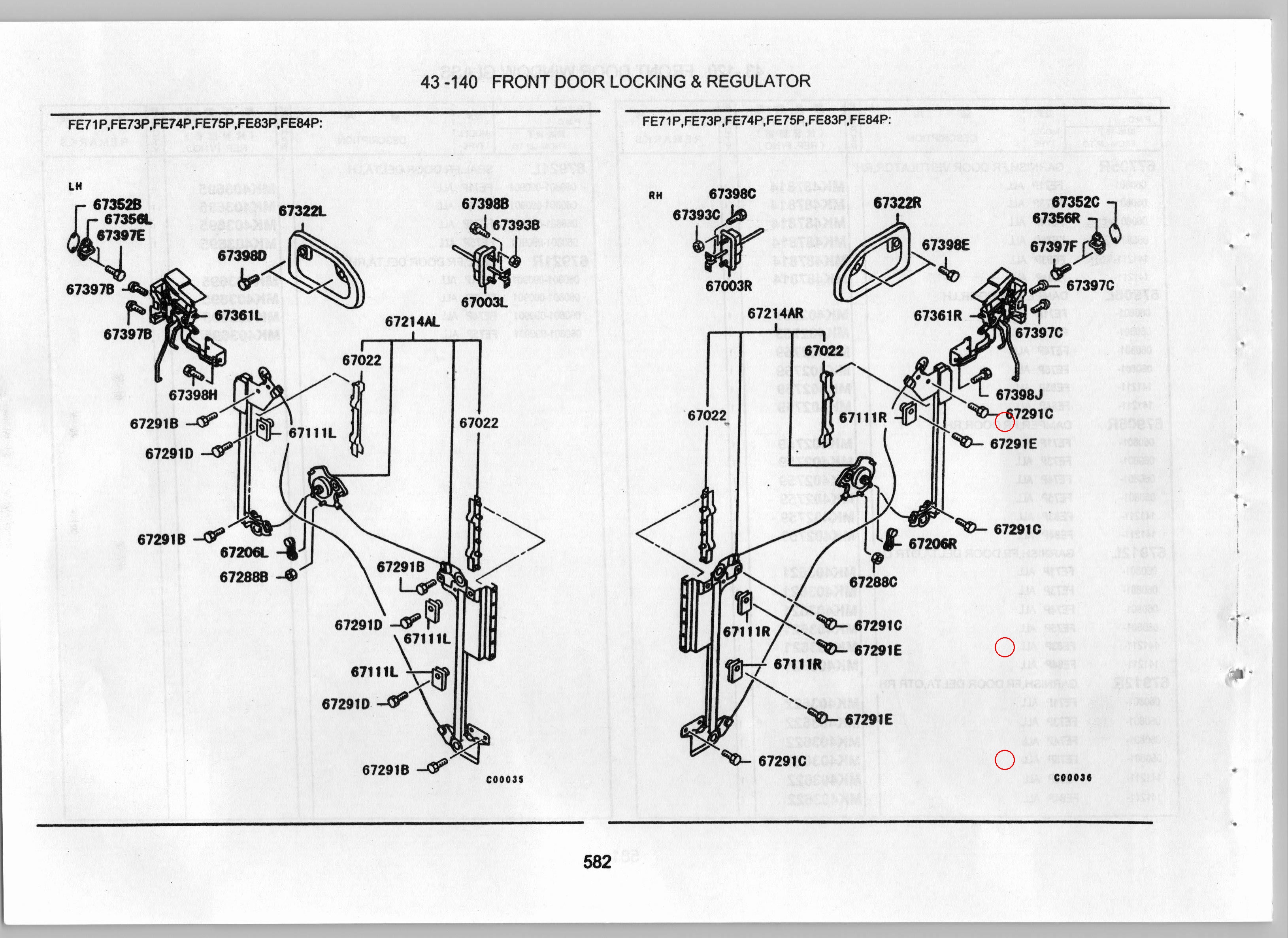 Diagram MH001617 BOLT,FR DOOR WINDOW REGULATOR - Mitsubishi