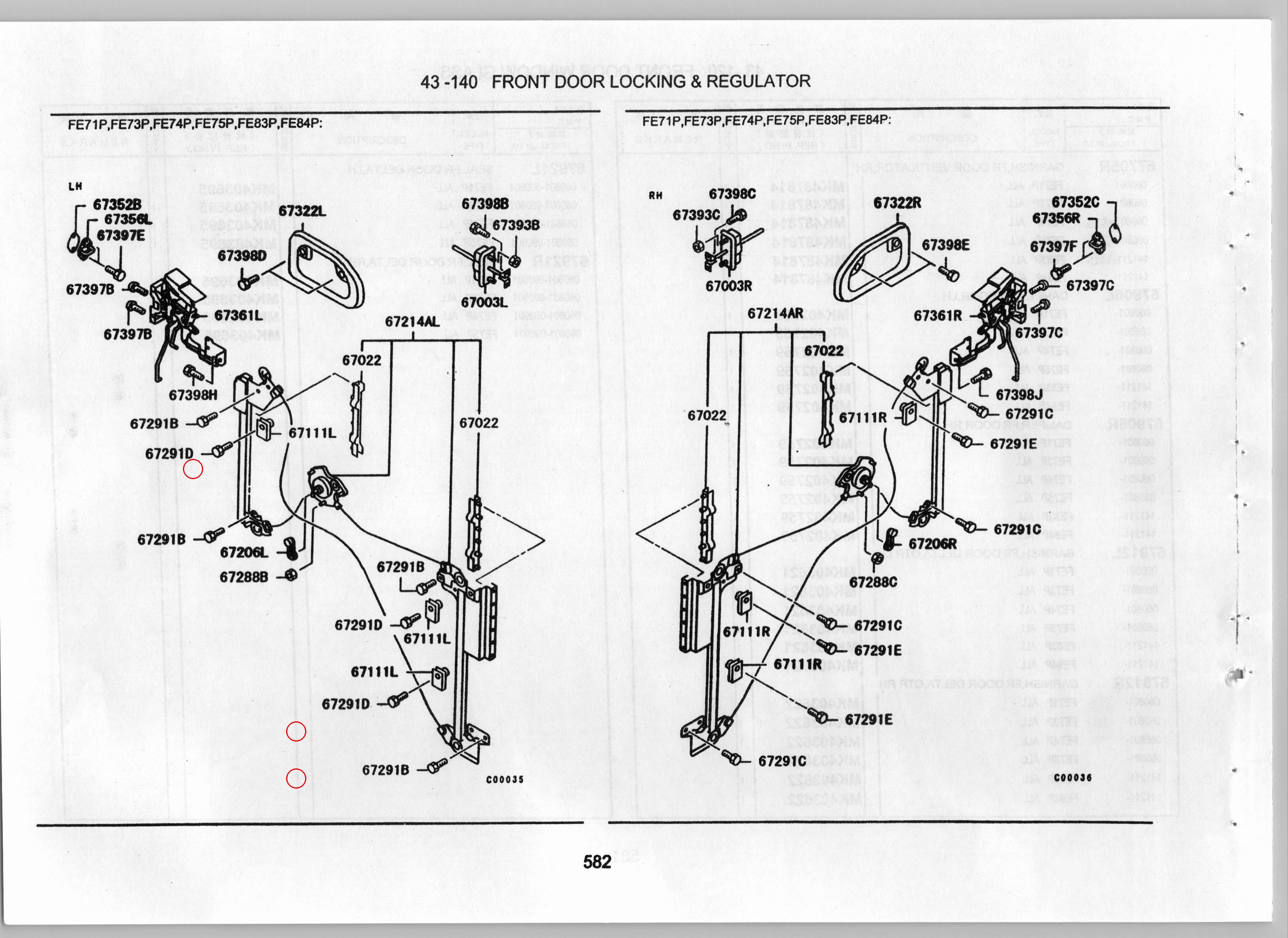 Diagram MH001791 BOLT,FR DOOR WINDOW REGULATOR - Mitsubishi