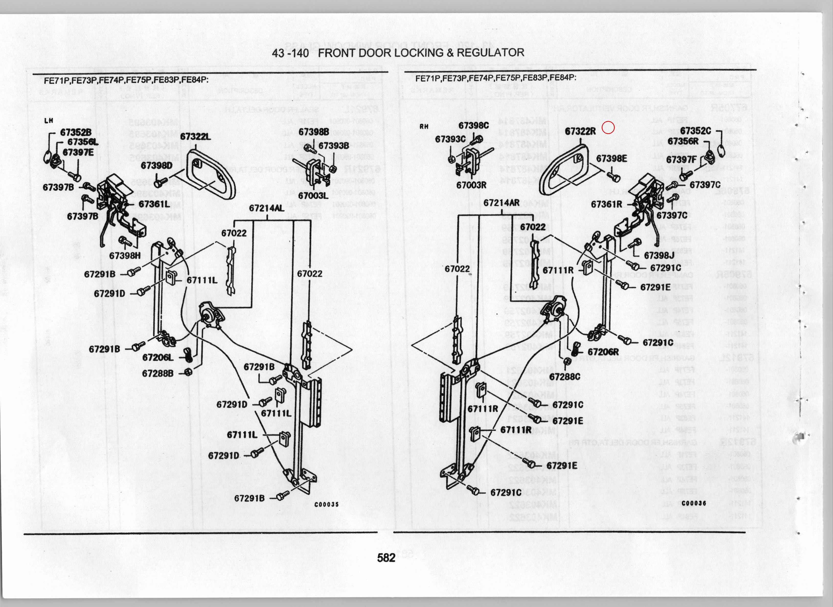 Diagram MK403651 HANDLE,FR DOOR OUTSIDE,RH - Mitsubishi