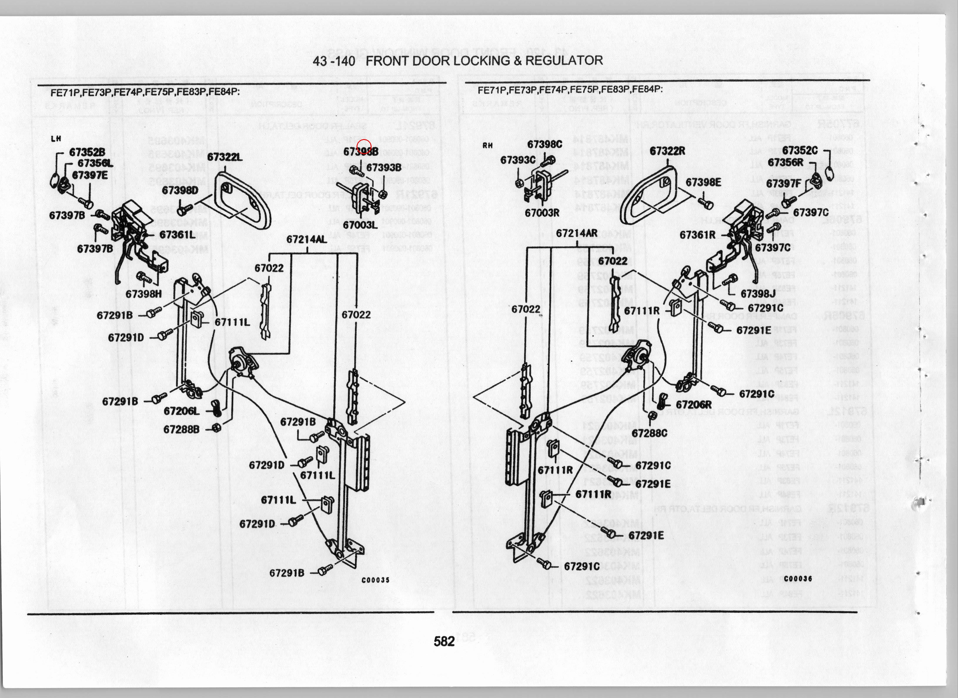 Diagram MF244826 BOLT,FR DOOR LOCKING - Mitsubishi