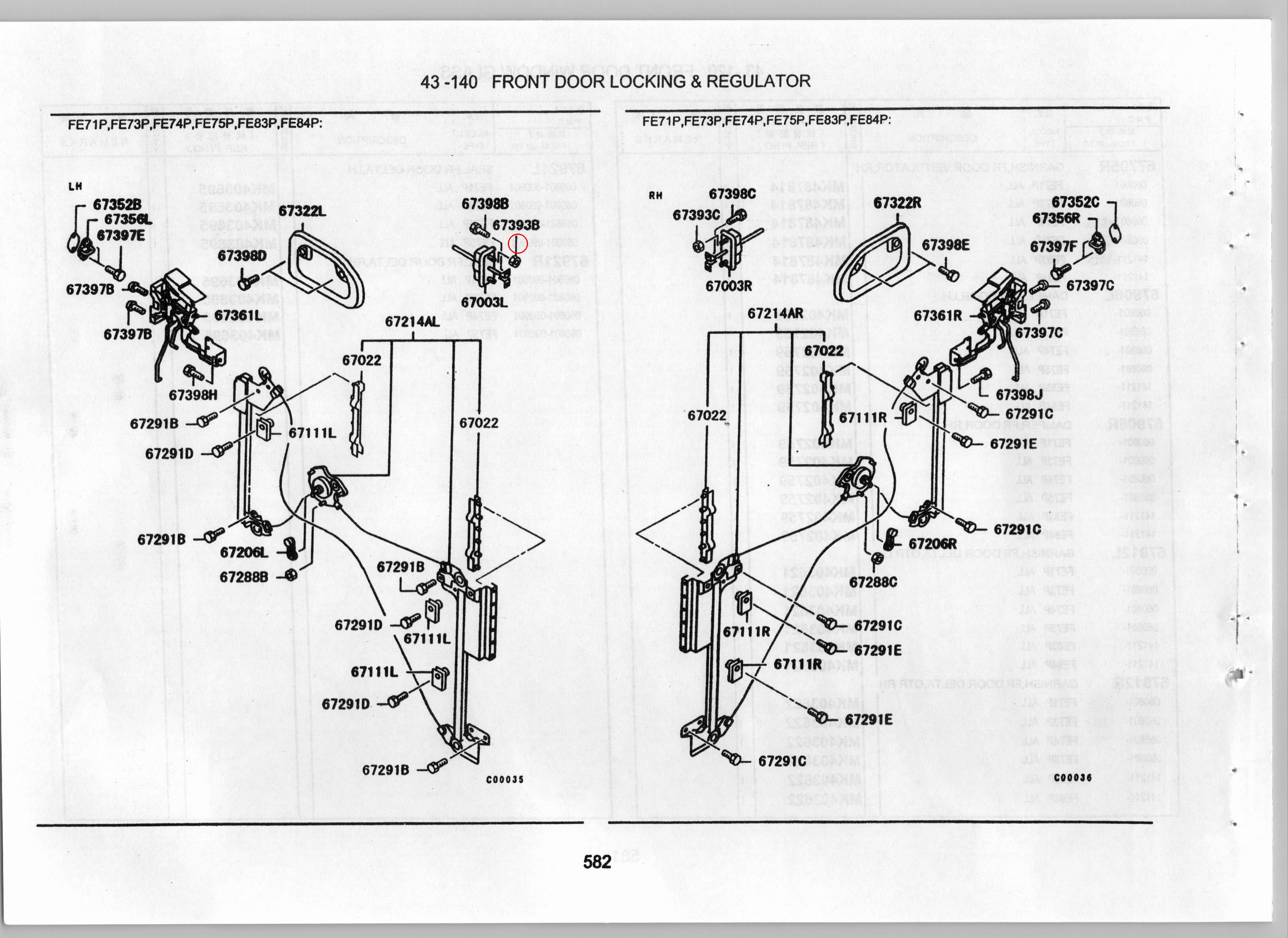 Diagram MB258979 BOLT, FR DOOR LOCKING - Mitsubishi