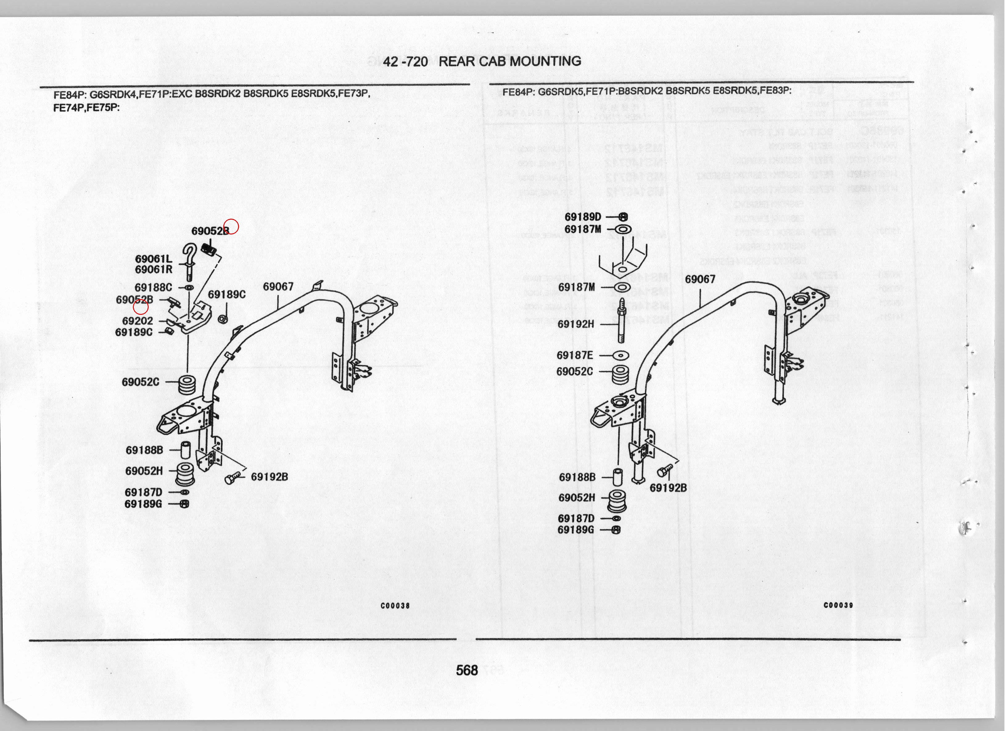 Diagram MC118860 CUSHION, CAB RR MOUNTING - Mitsubishi