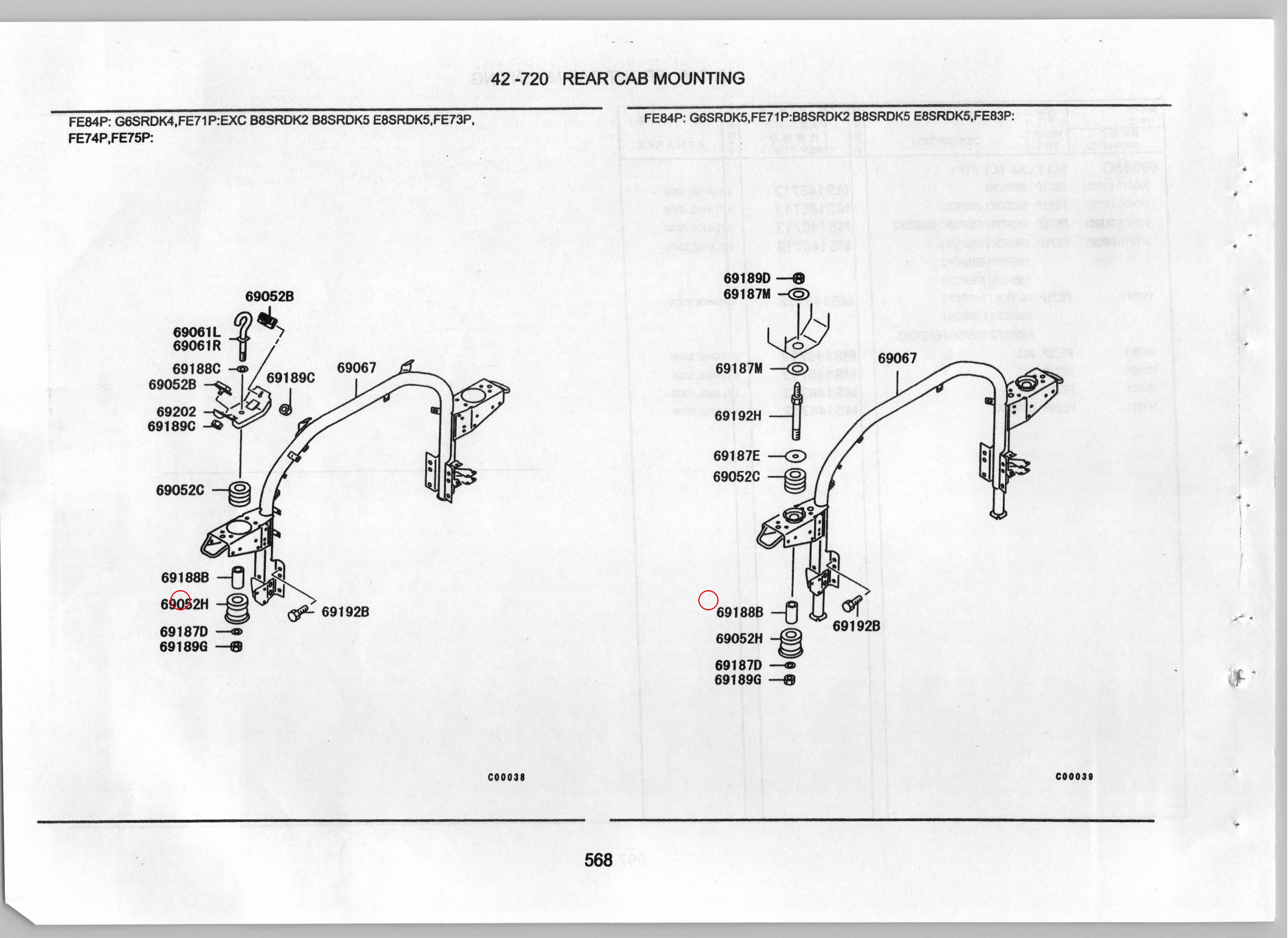 Diagram MC118888 SPACER, CAB RR MOUNTING - Mitsubishi