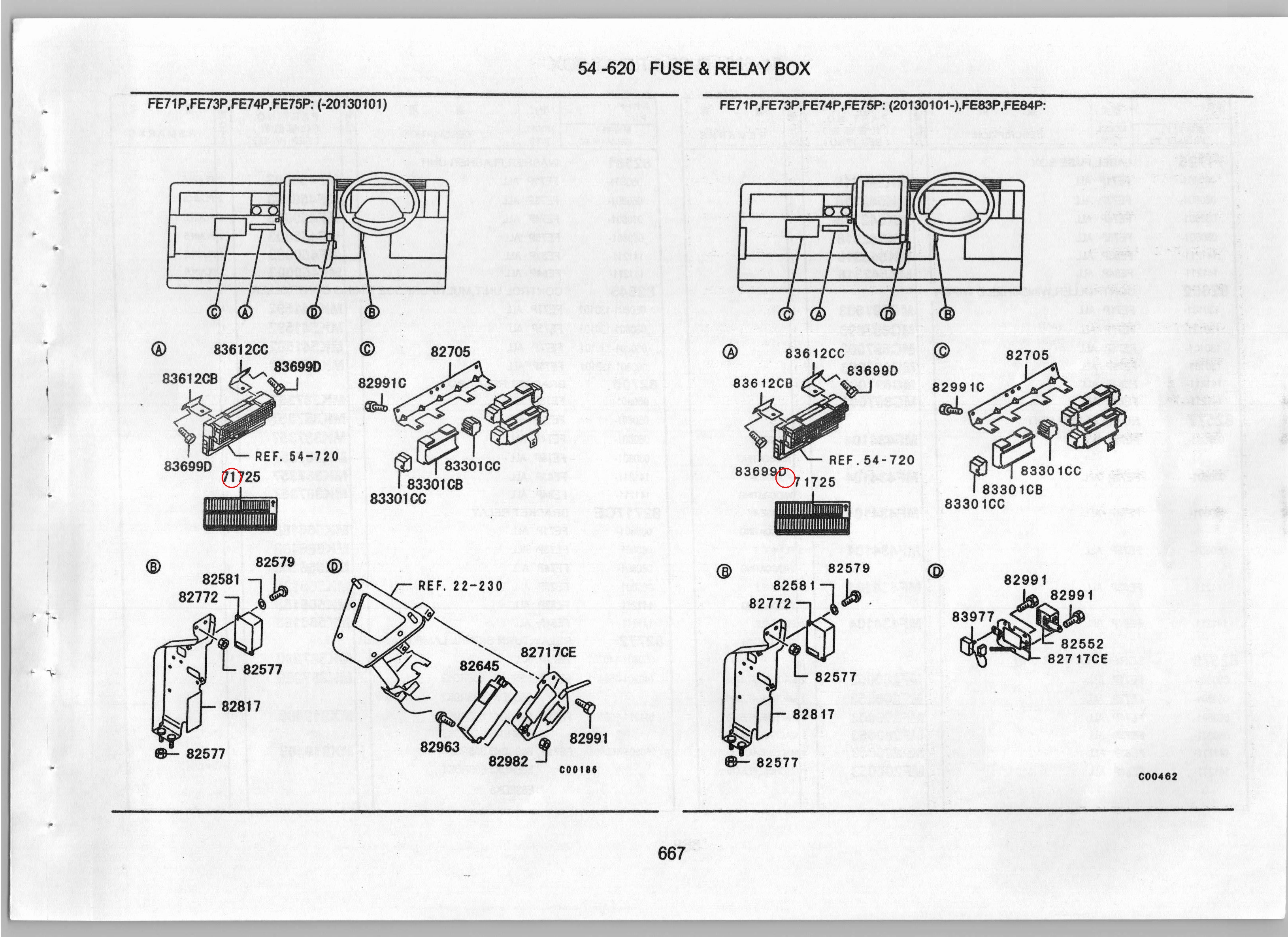 Diagram MK542318 LABEL, FUSE BOX - Mitsubishi
