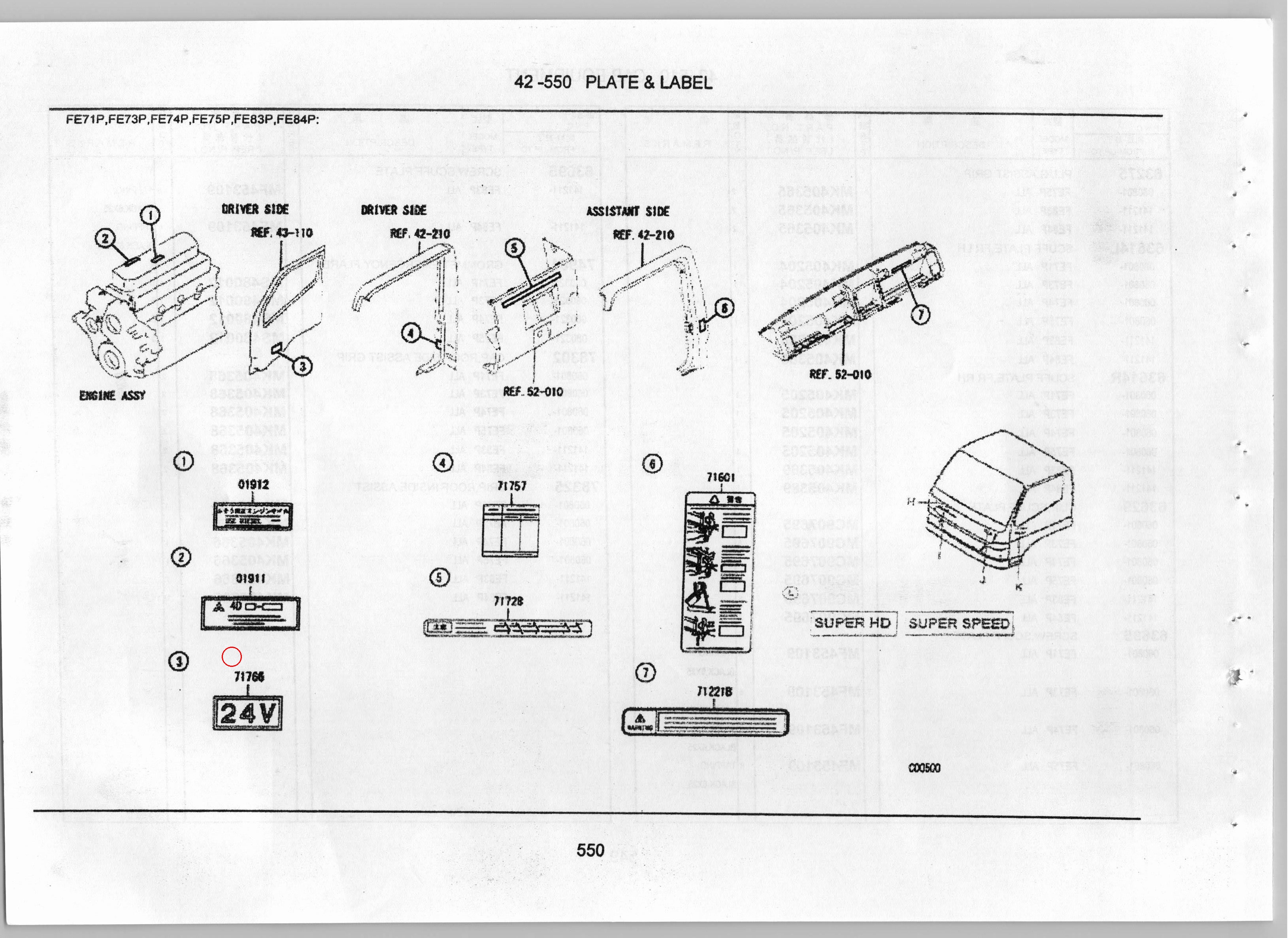 Diagram MB545058 LABEL,24V - Mitsubishi