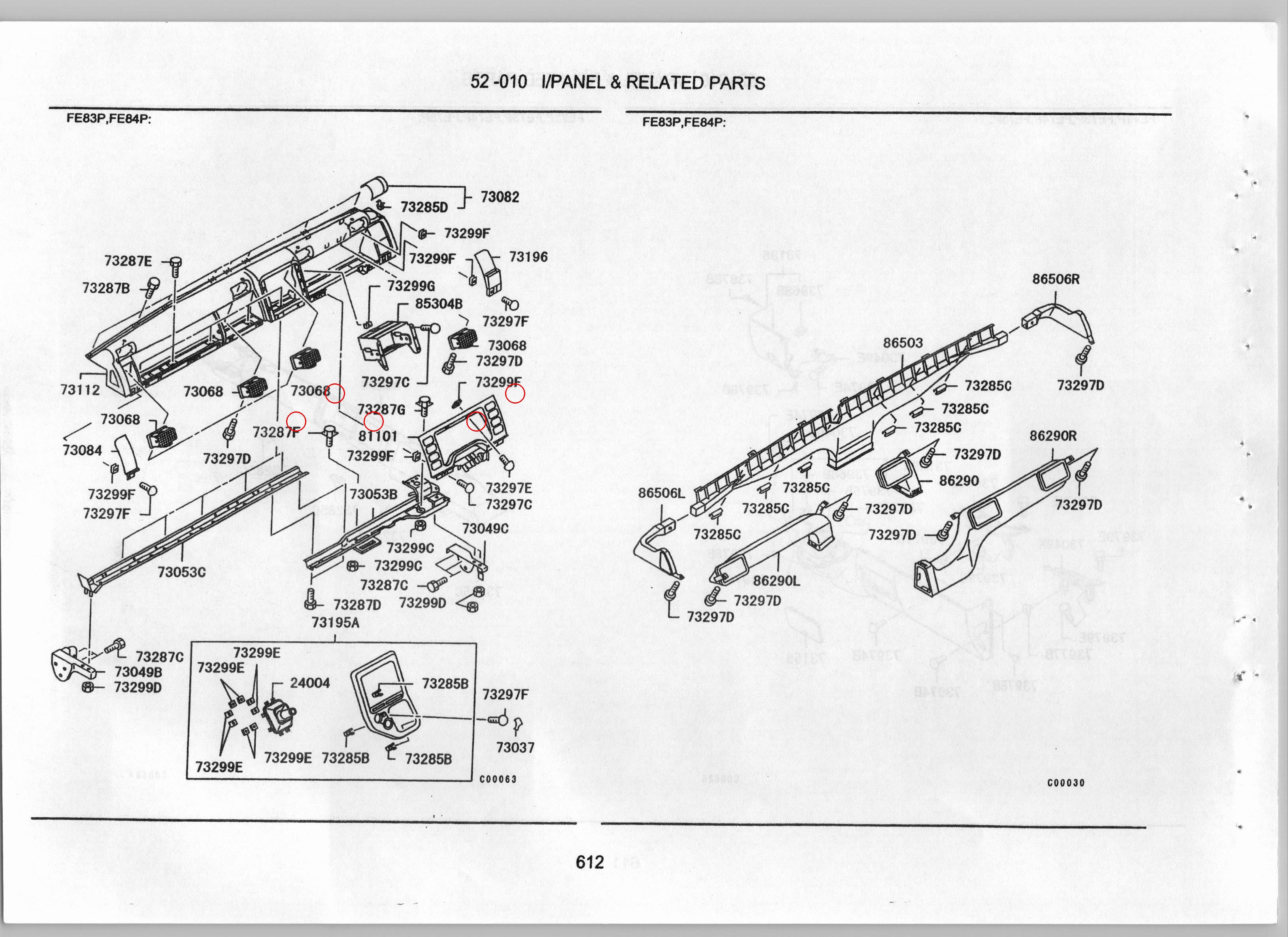 Diagram MK405103 GRILLE,INSTRUMENT PANEL SIDE AIR OUTLET - Mitsubishi