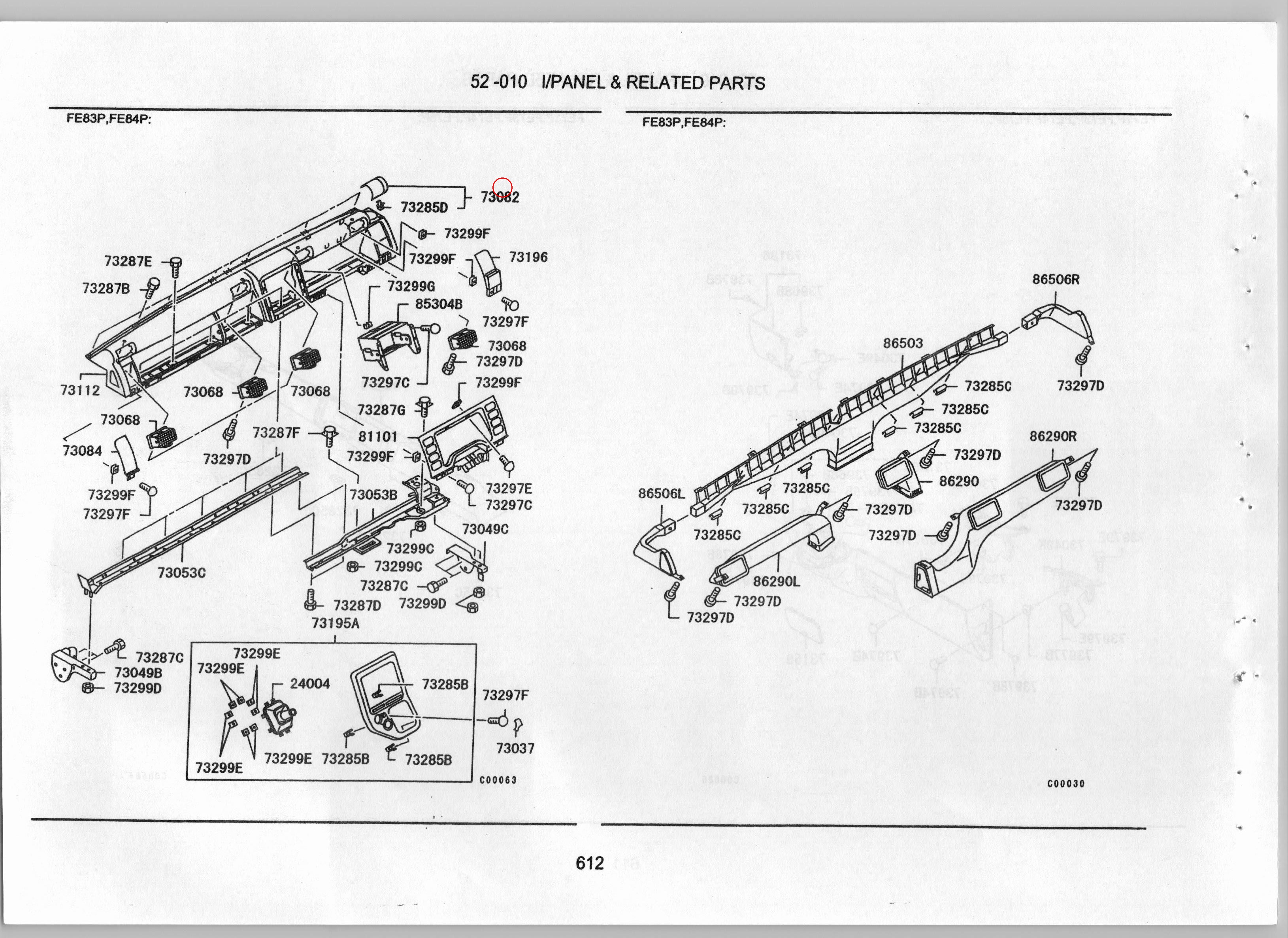 Diagram MK405102 LID,INSTRUMENT PANEL BRAKE FLUID RESERVOIR - Mitsubishi