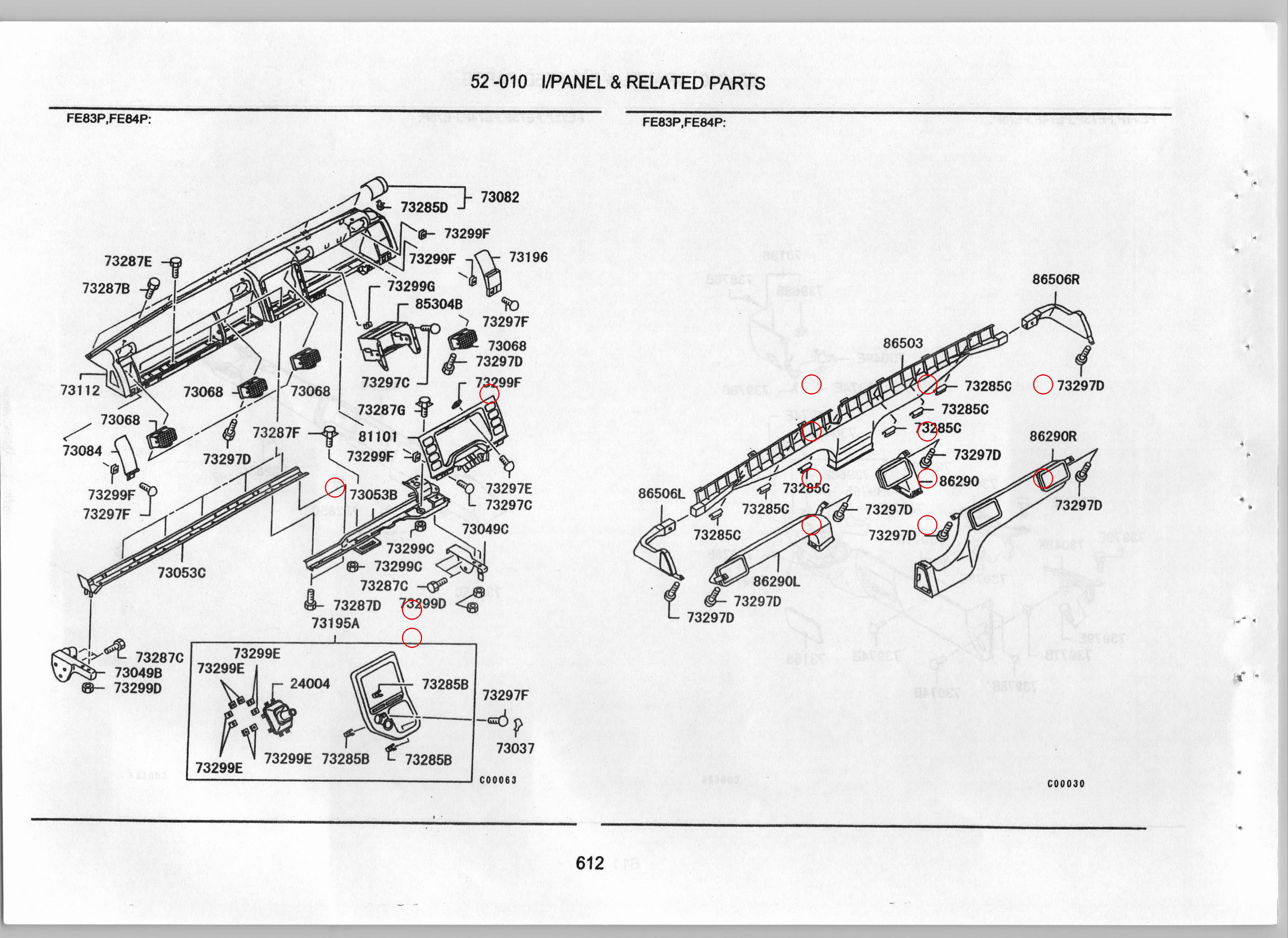 Diagram MF243622 BOLT,INSTRUMENT PANEL - Mitsubishi
