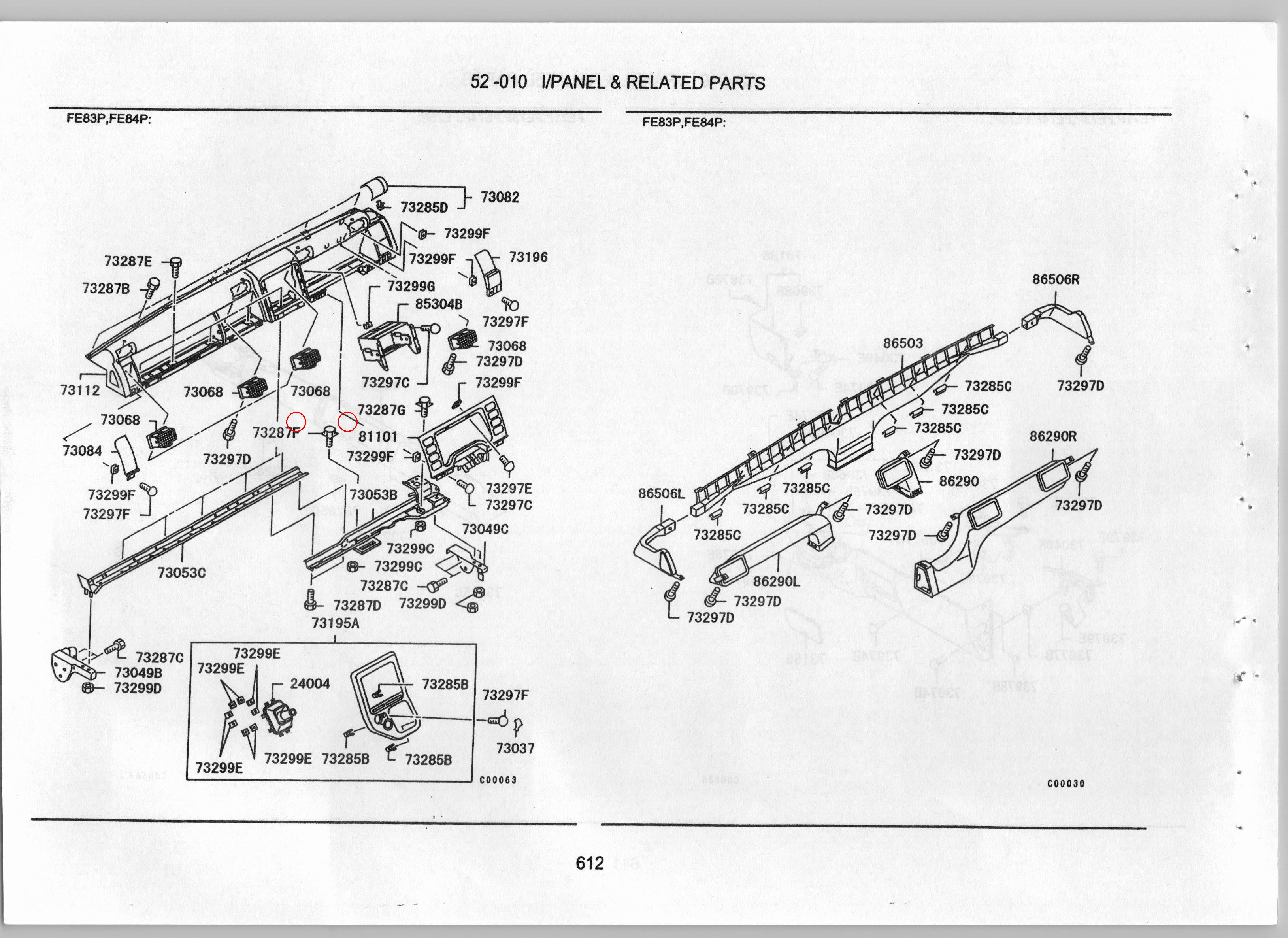 Diagram MK446679 BOLT,INSTRUMENT PANEL - Mitsubishi