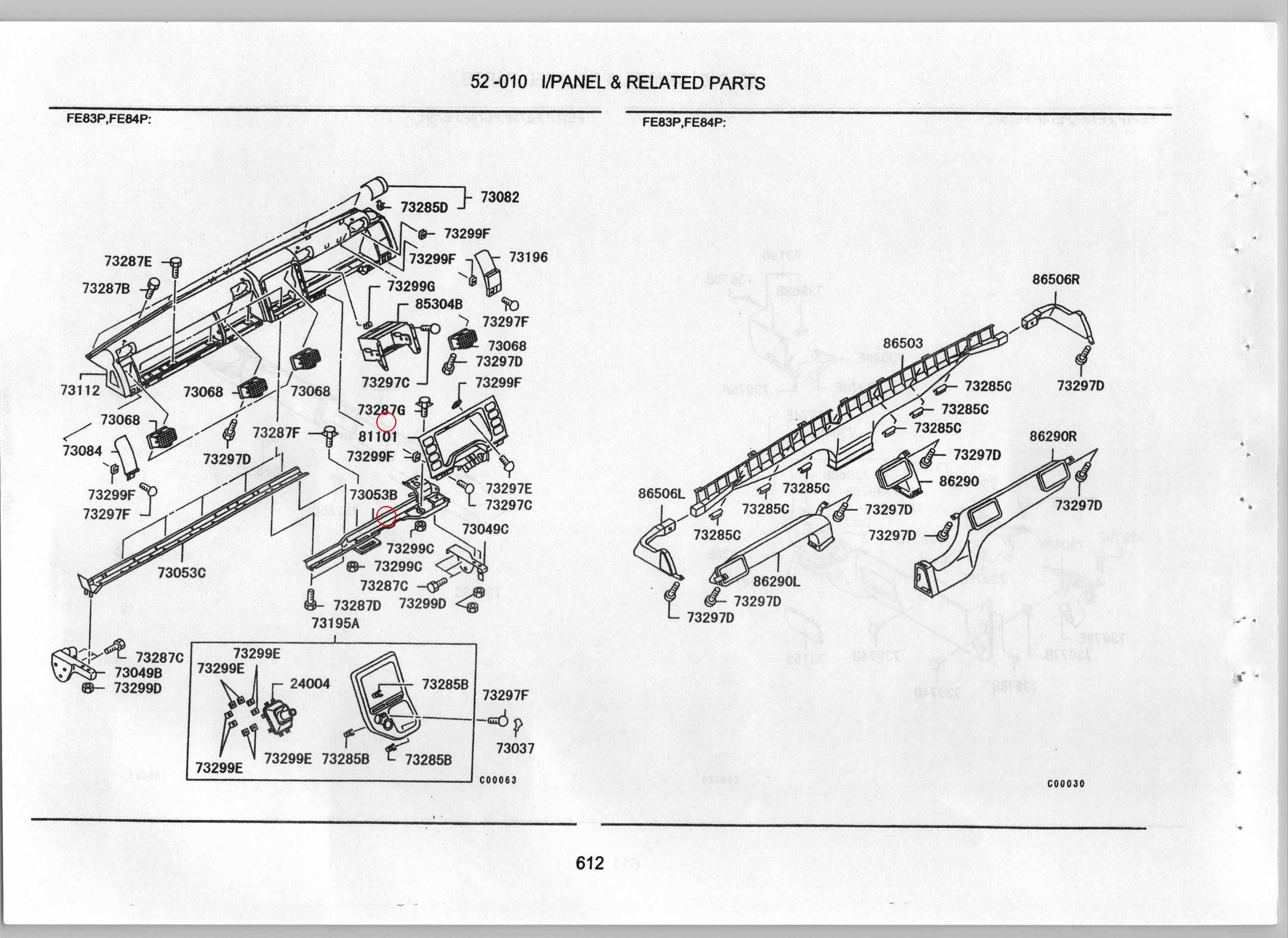 Diagram MF453033 SCREW,INSTRUMENT PANEL - Mitsubishi