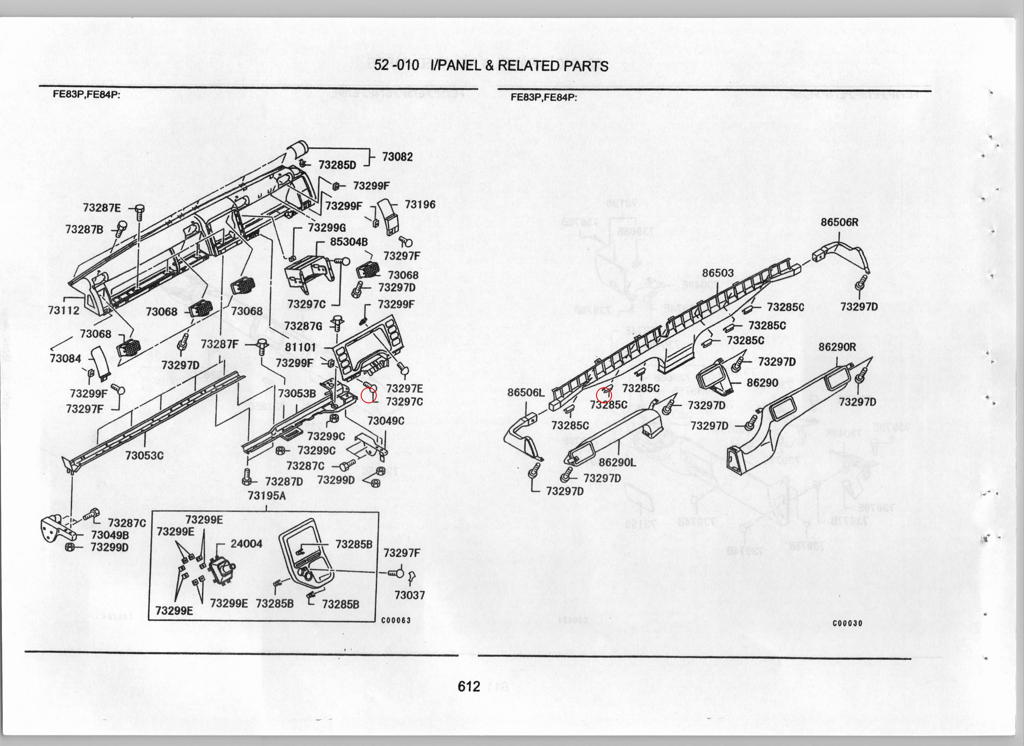 Diagram MF453687 SCREW,INSTRUMENT PANEL - Mitsubishi