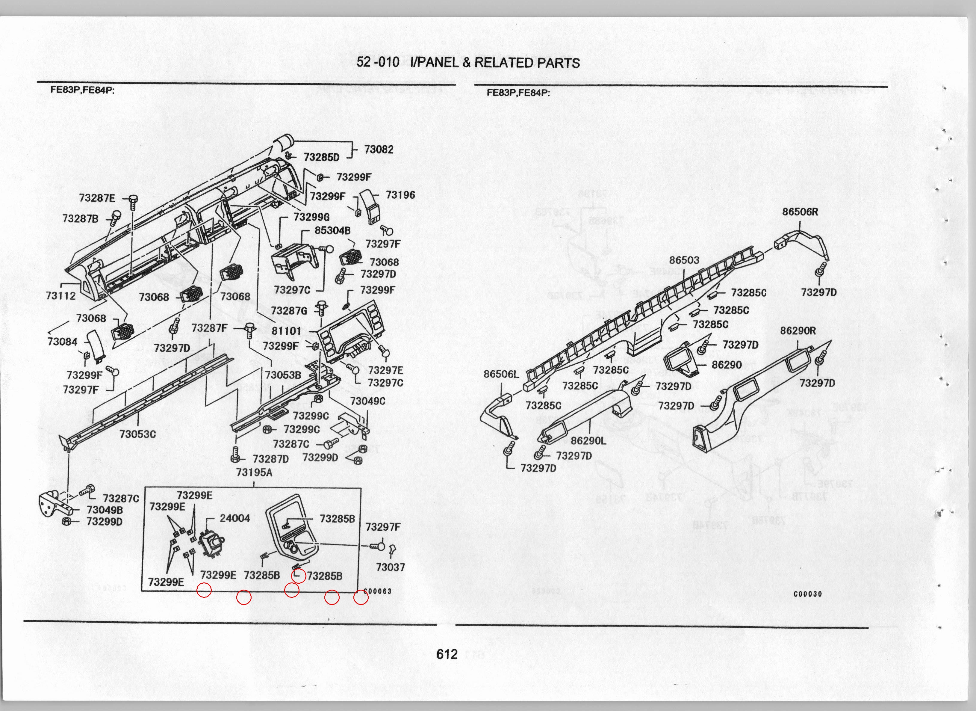 Diagram MF445802 NUT,INSTRUMENT PANEL - Mitsubishi
