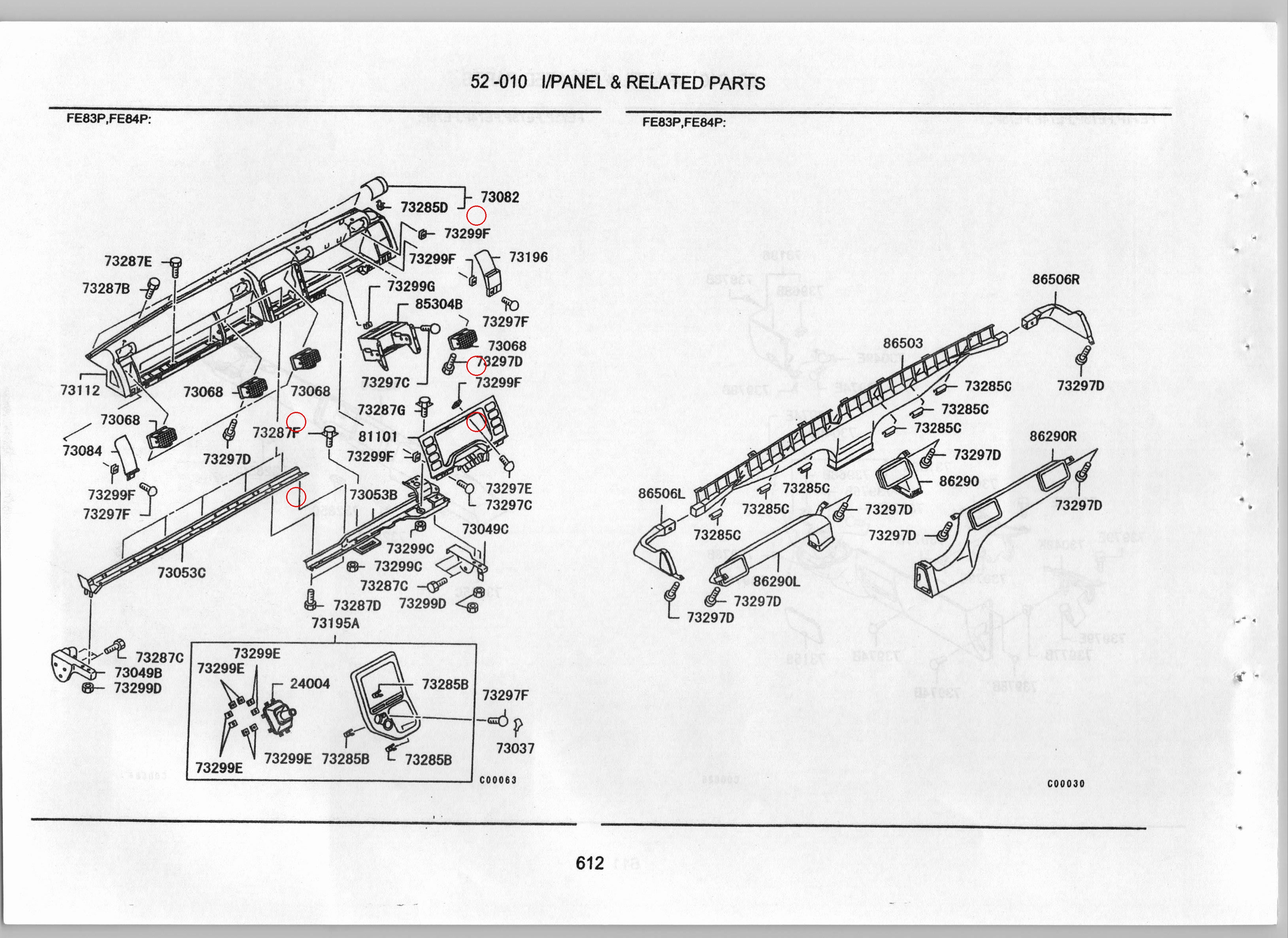 Diagram MB135995 NUT,INSTRUMENT PANEL - Mitsubishi