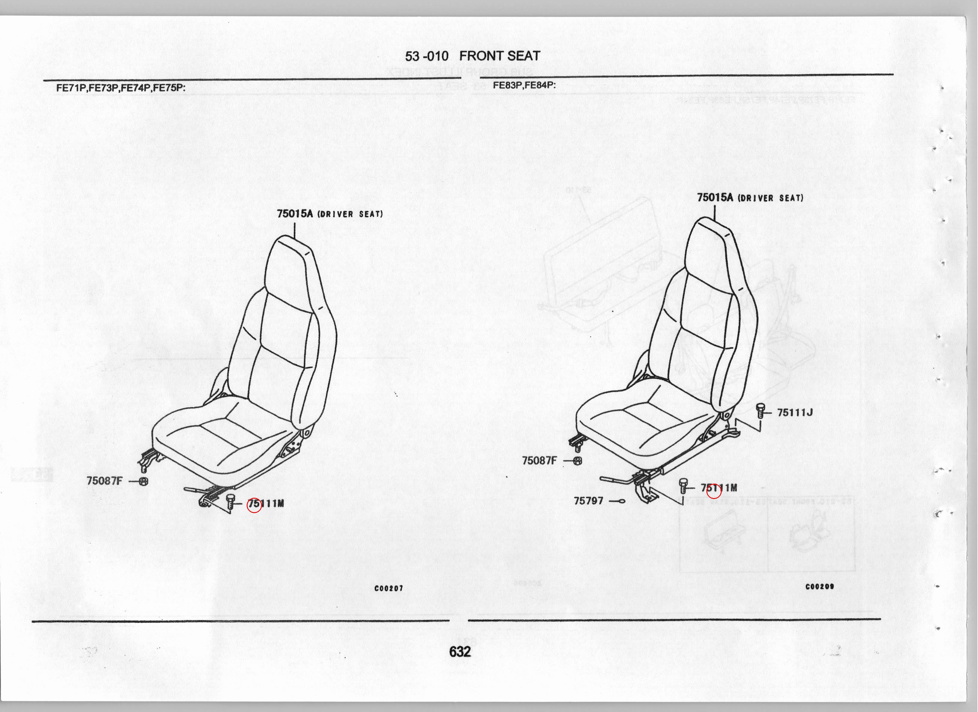 Diagram MF247920 BOLT,FR SEAT - Mitsubishi