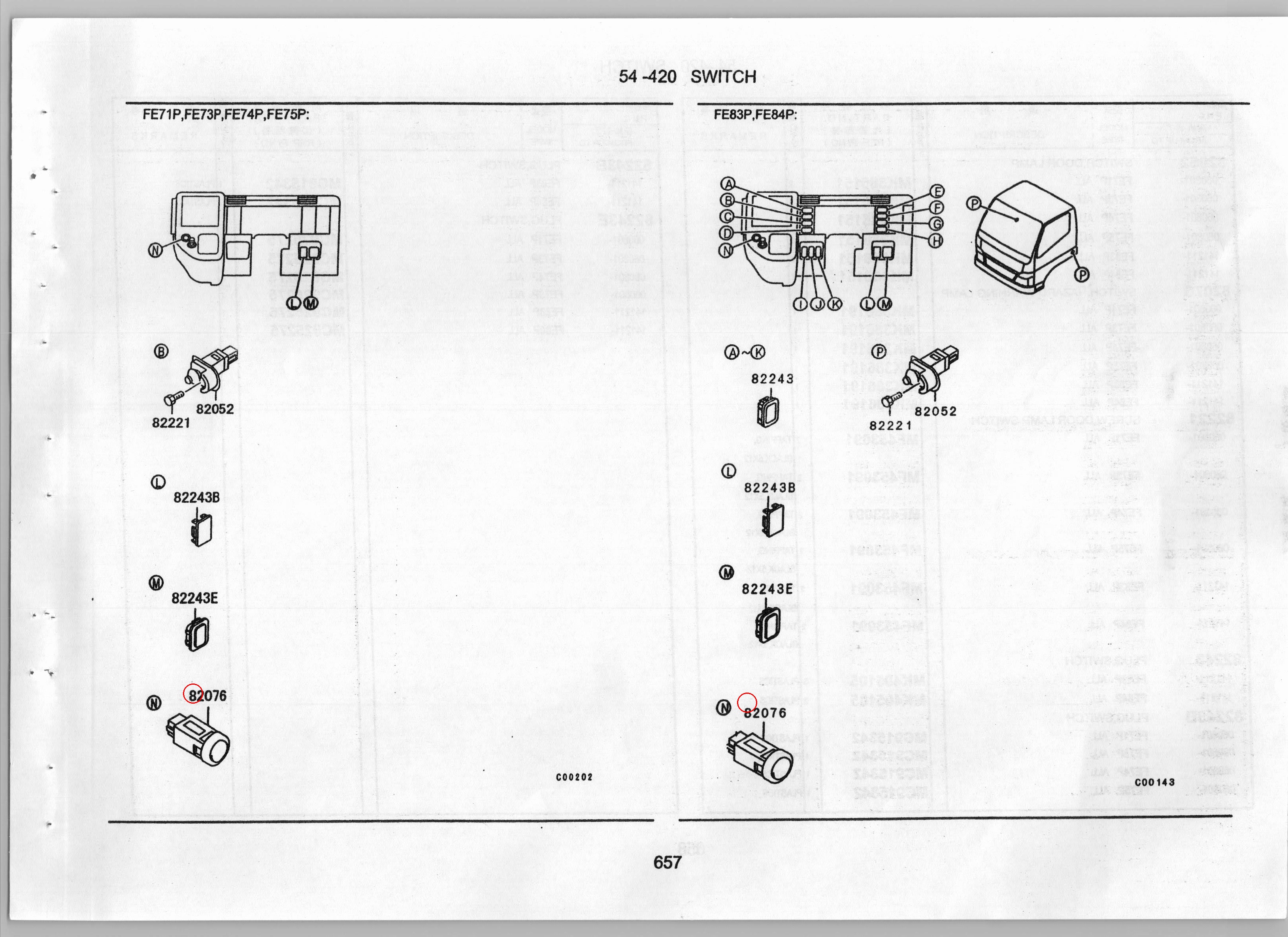 Diagram MK386191 SWITCH,HAZARD WARNING LAMP - Mitsubishi