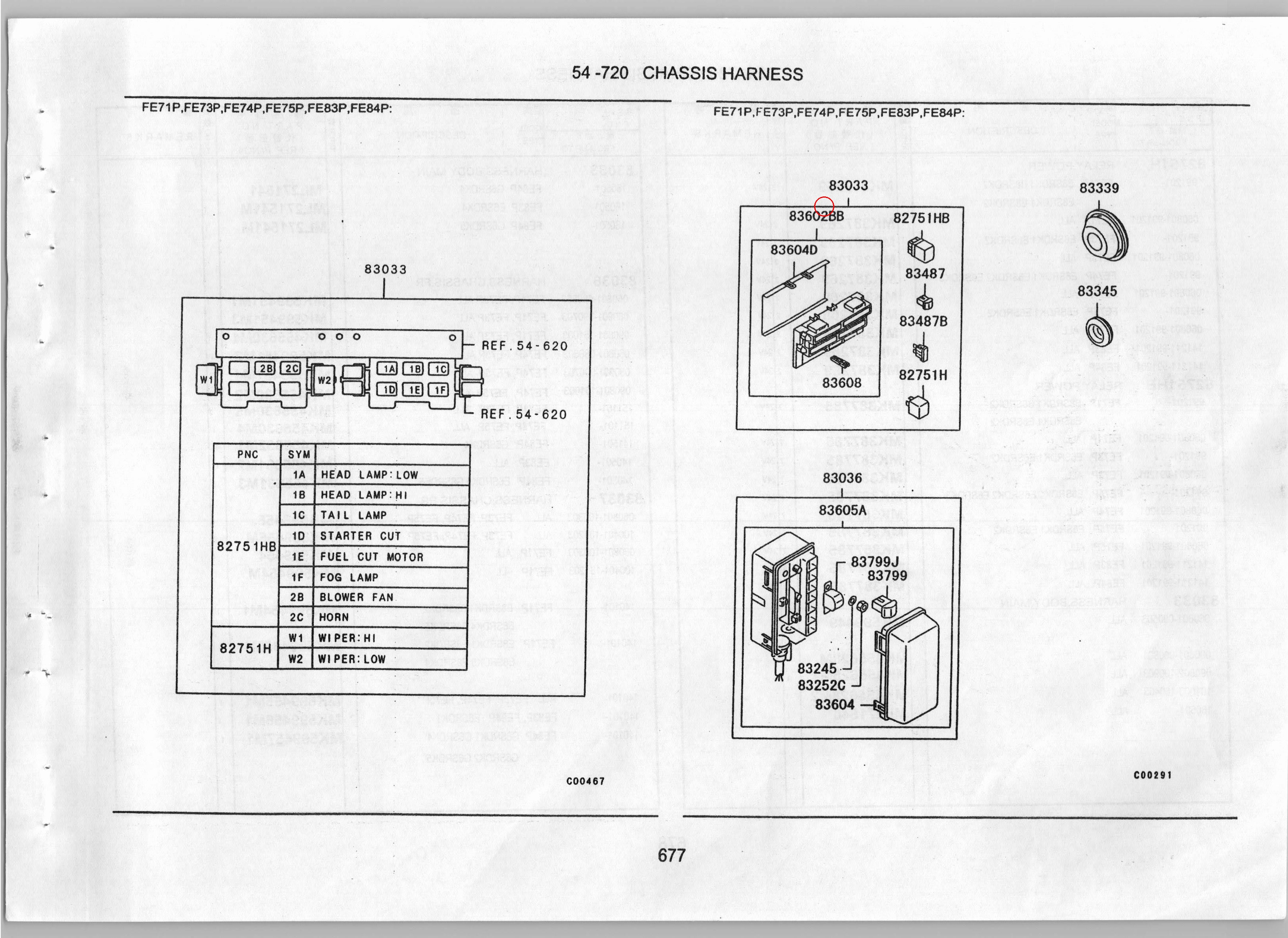 Diagram MK387303 BOX,FUSE - Mitsubishi